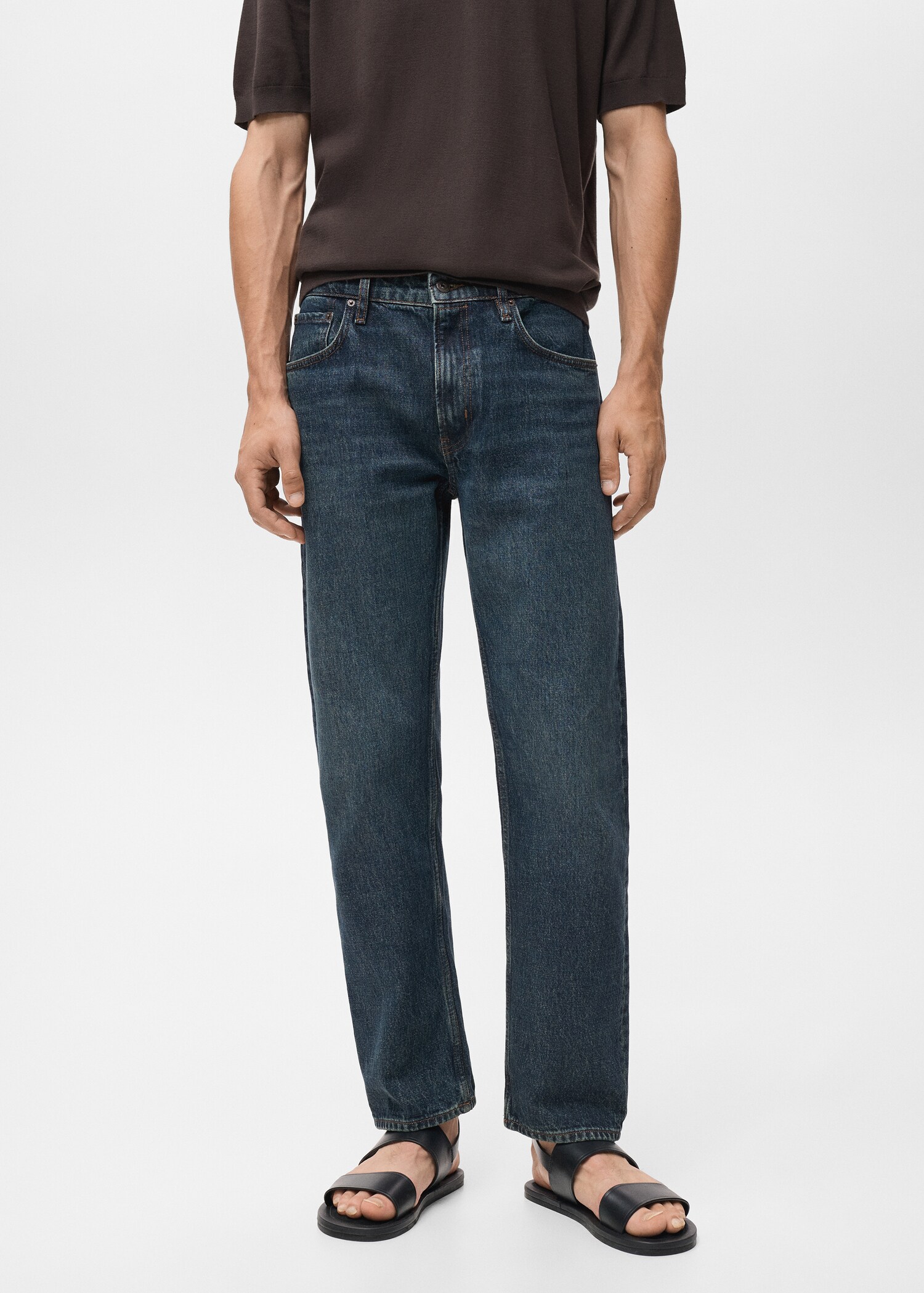 Moby straight-fit dark-wash jeans - Medium plane