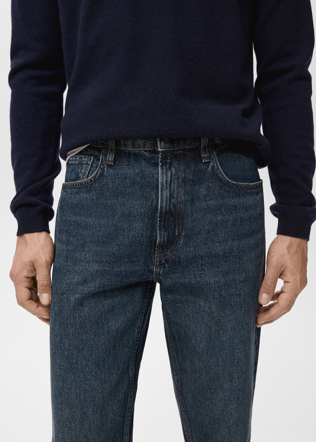 Moby straight-fit dark-wash jeans