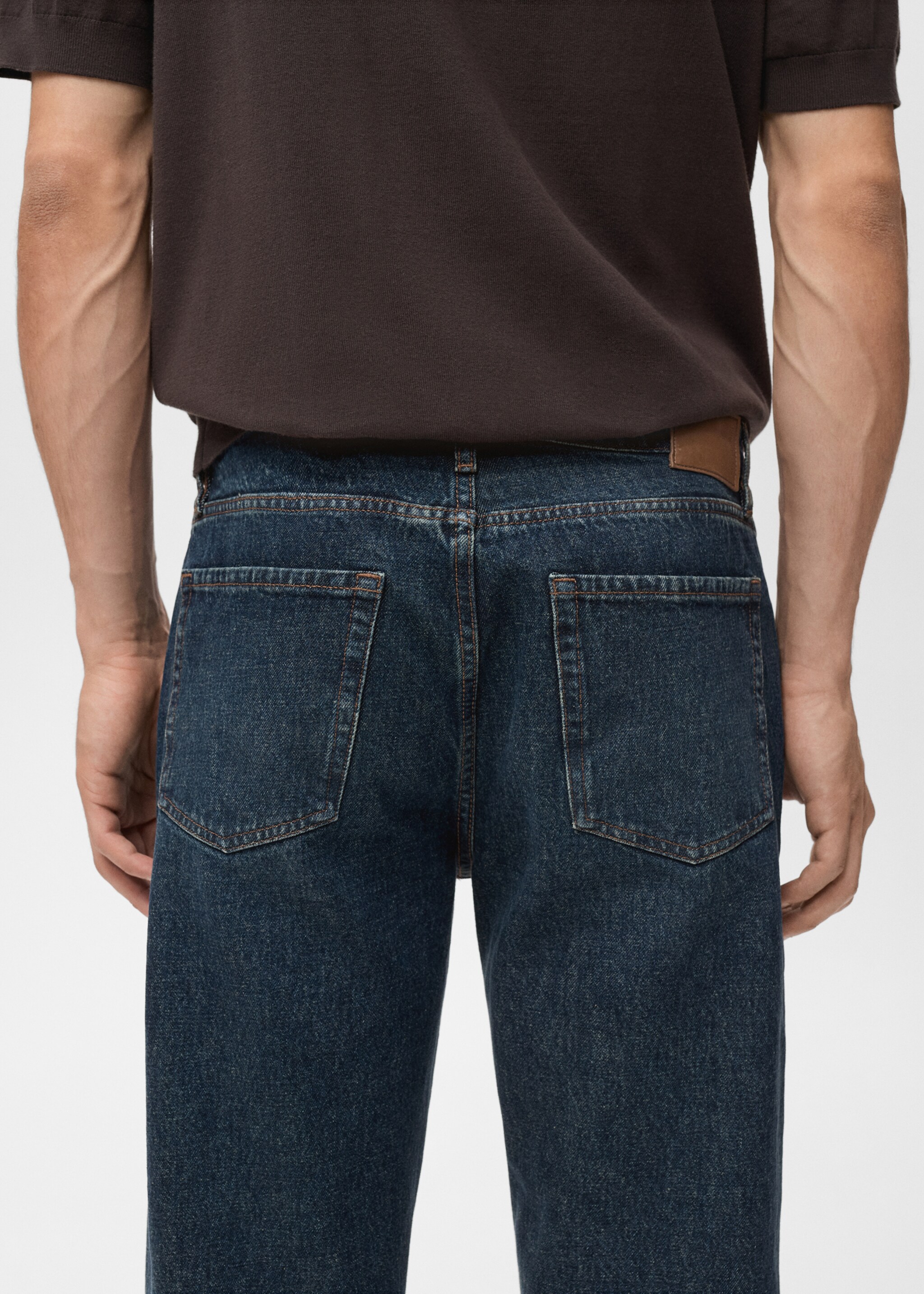 Moby straight-fit dark-wash jeans - Details of the article 6, Dark Blue. Ref: 17005152-00.