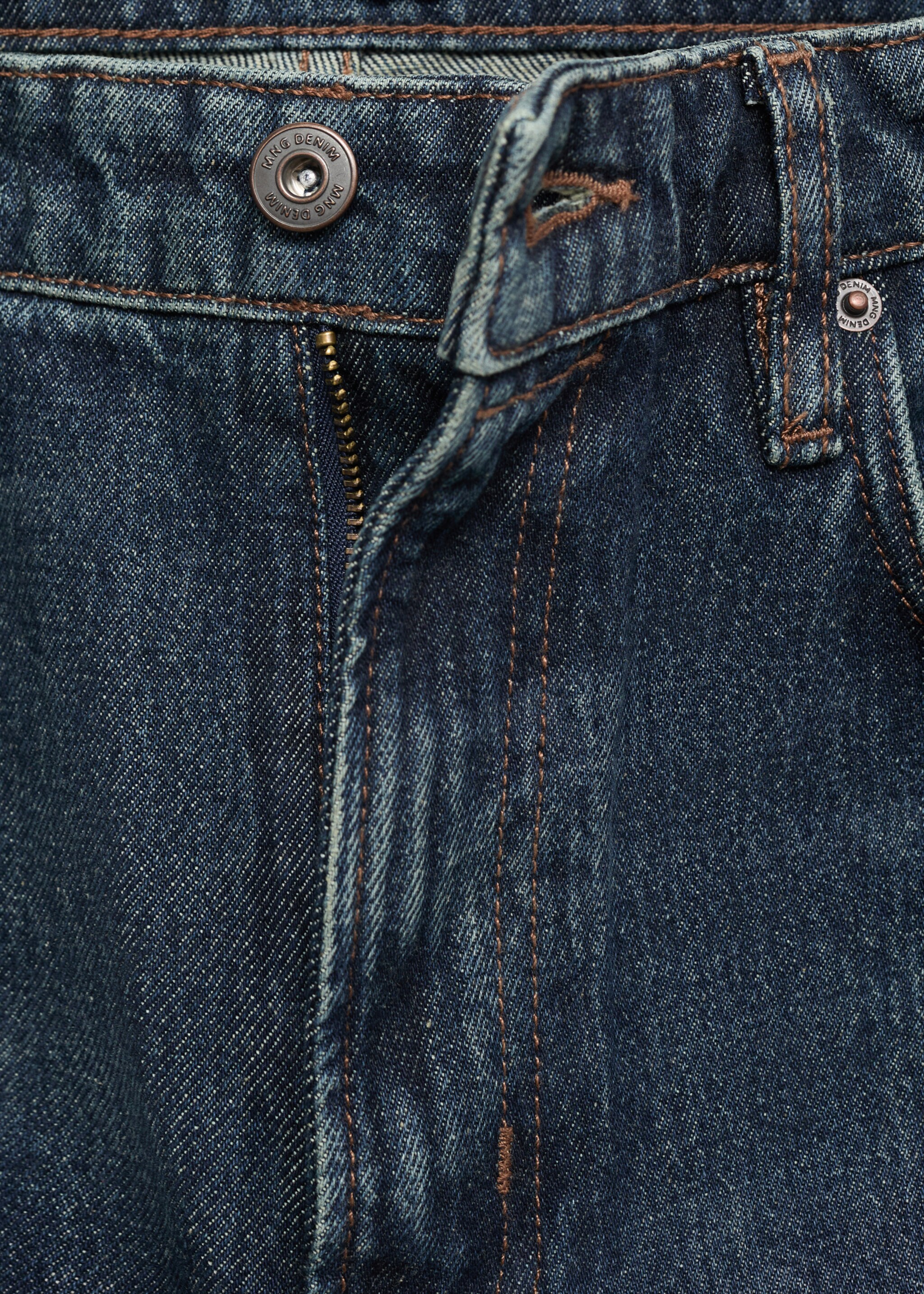 Moby straight-fit dark-wash jeans - Details of the article 8, Dark Blue. Ref: 17005152-00.