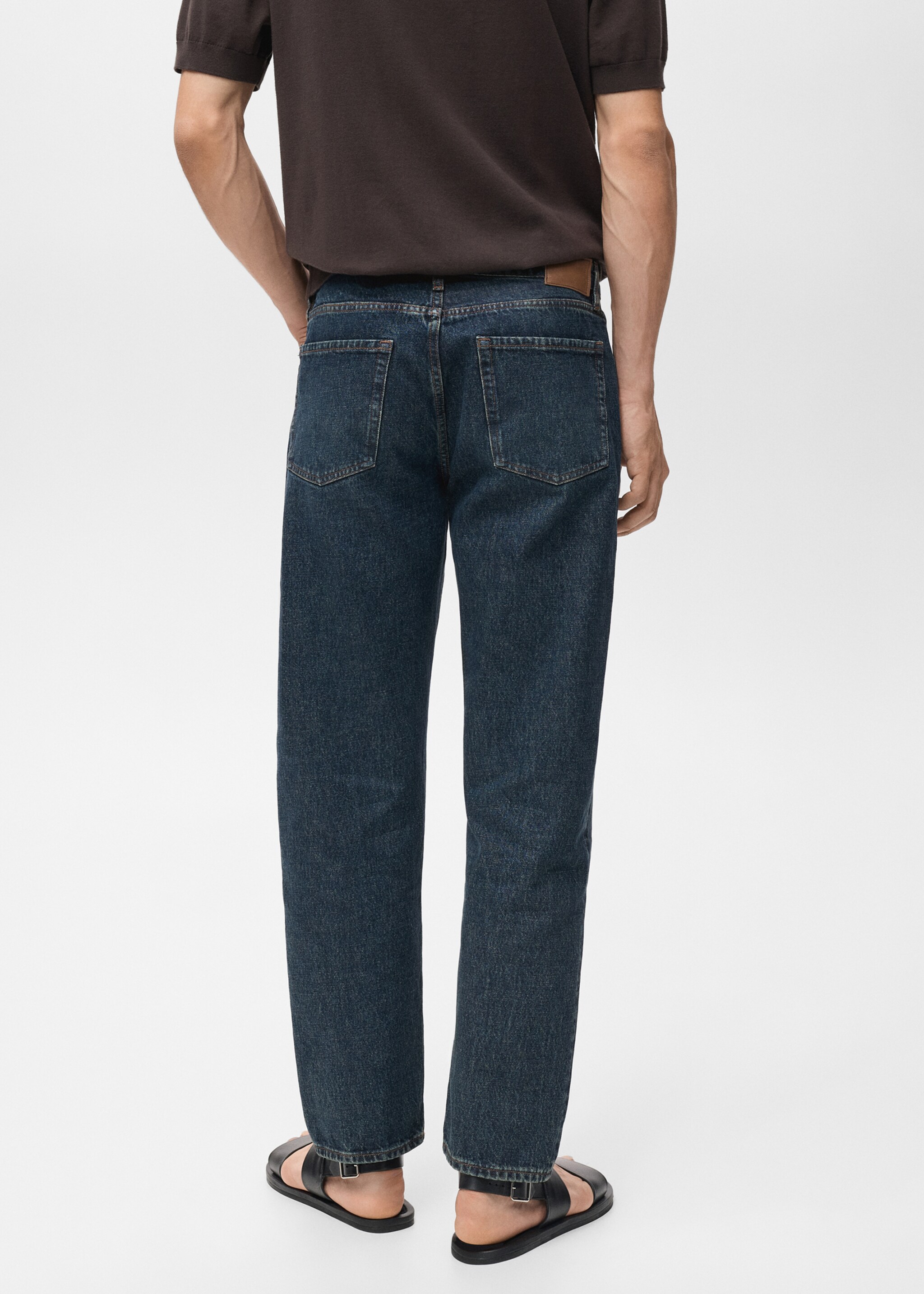 Moby straight-fit dark-wash jeans - Reverse of the article, Dark Blue. Ref: 17005152-00.
