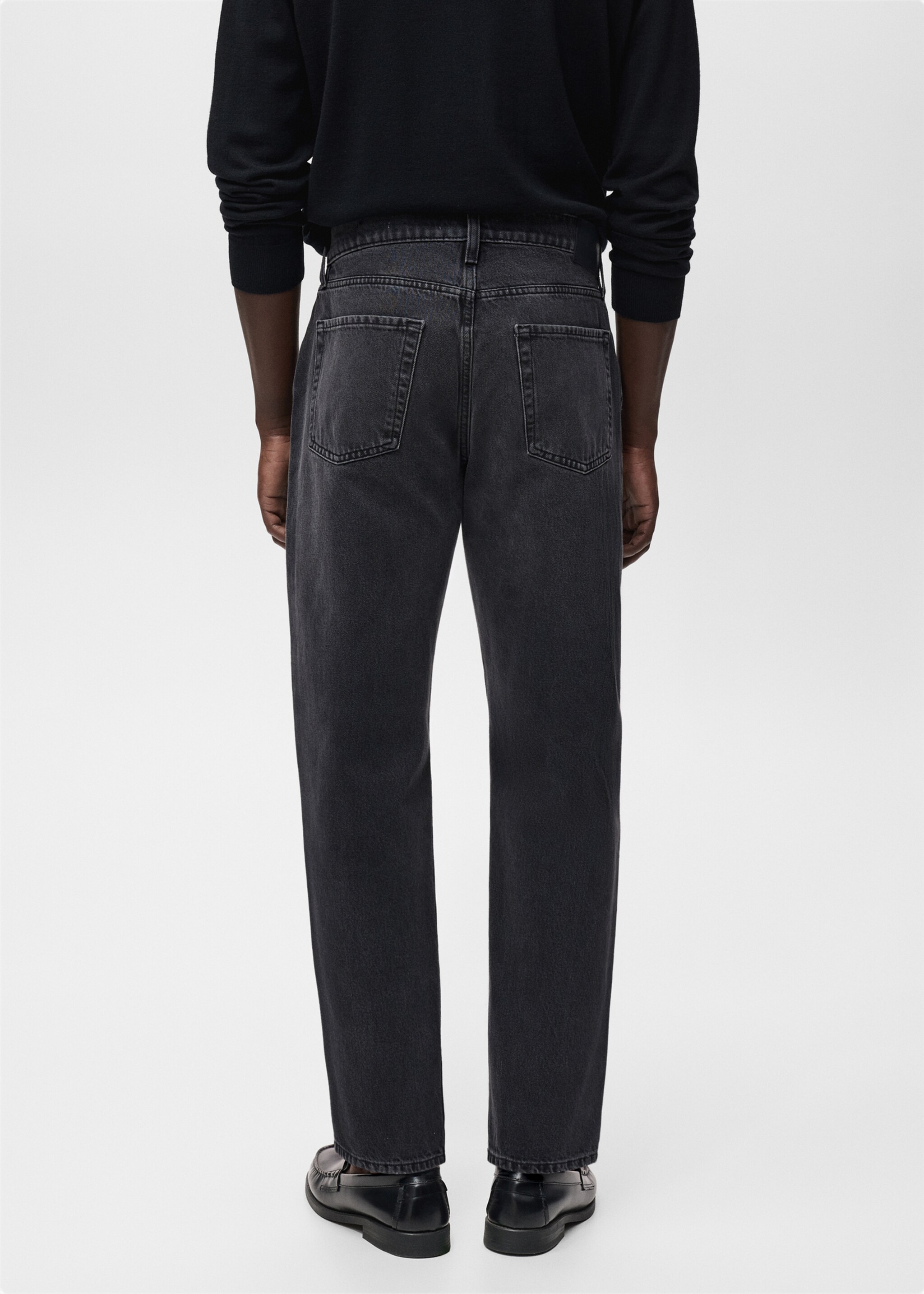 Jean Moby straight-fit délavé foncé - Verso de l’article, Gris. Ref: 17005153-00.