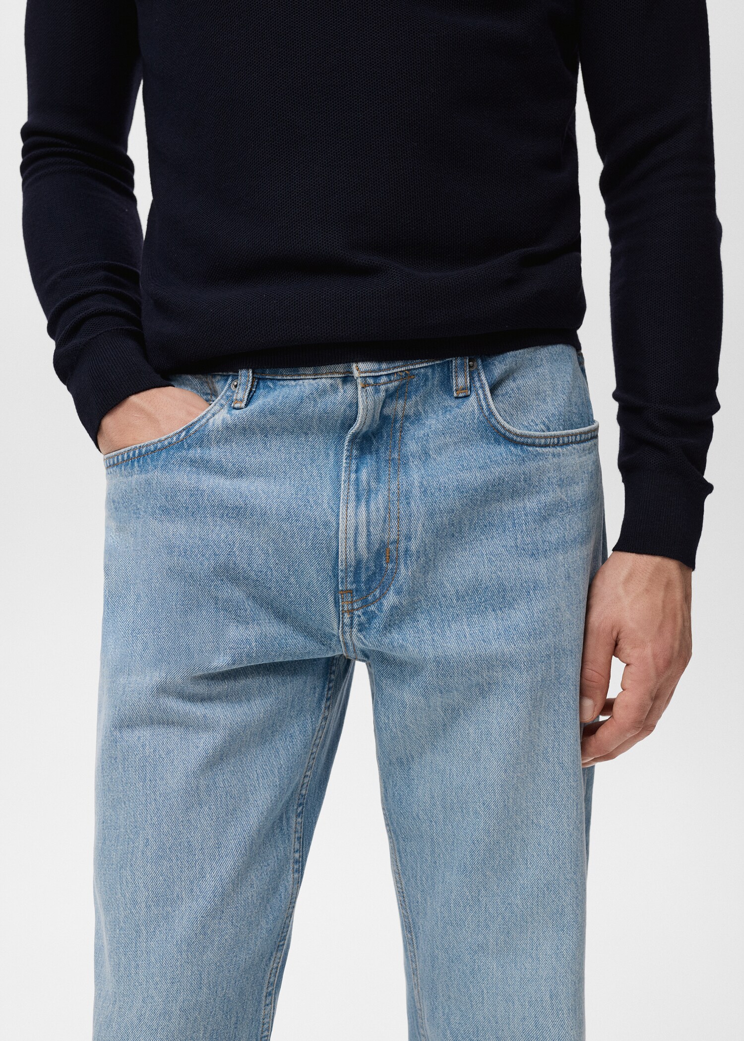 Moby straight-fit light-wash jeans - Details of the article 1