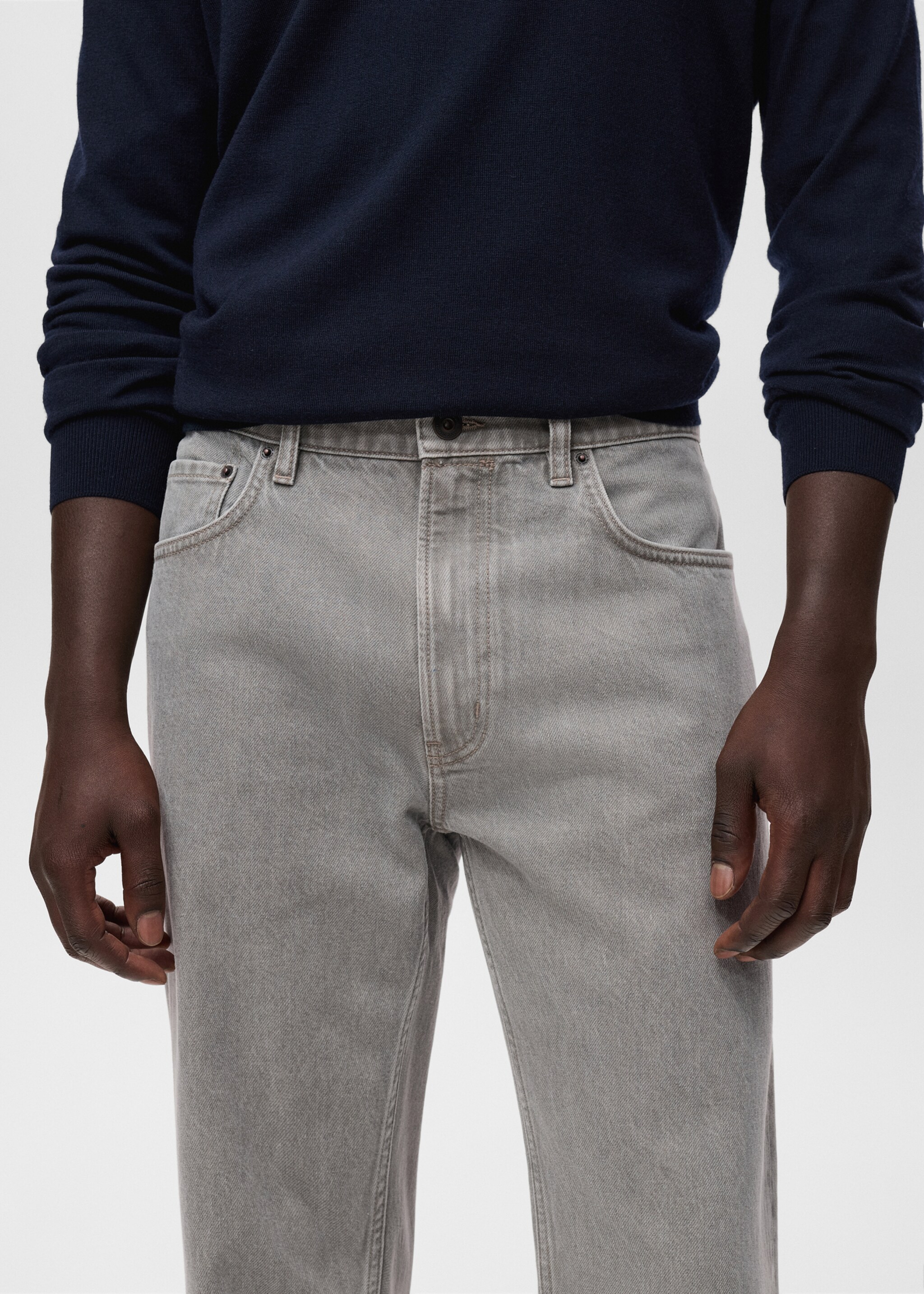 Jean Moby straight-fit - Détail de l'article 1, Gris denim. Ref: 17005155-00.