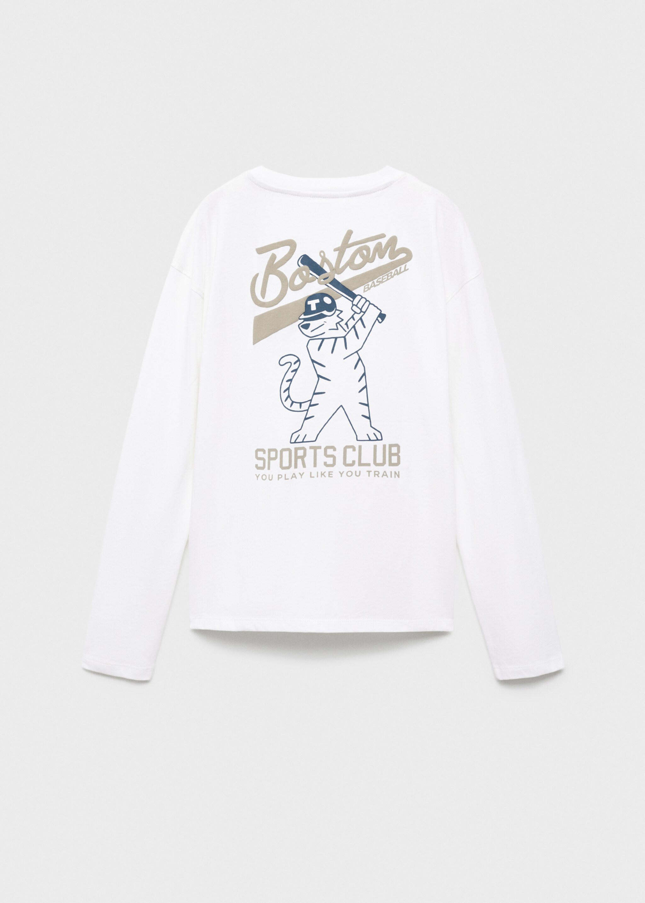 Printed cotton-blend T-shirt - Reverse of the article