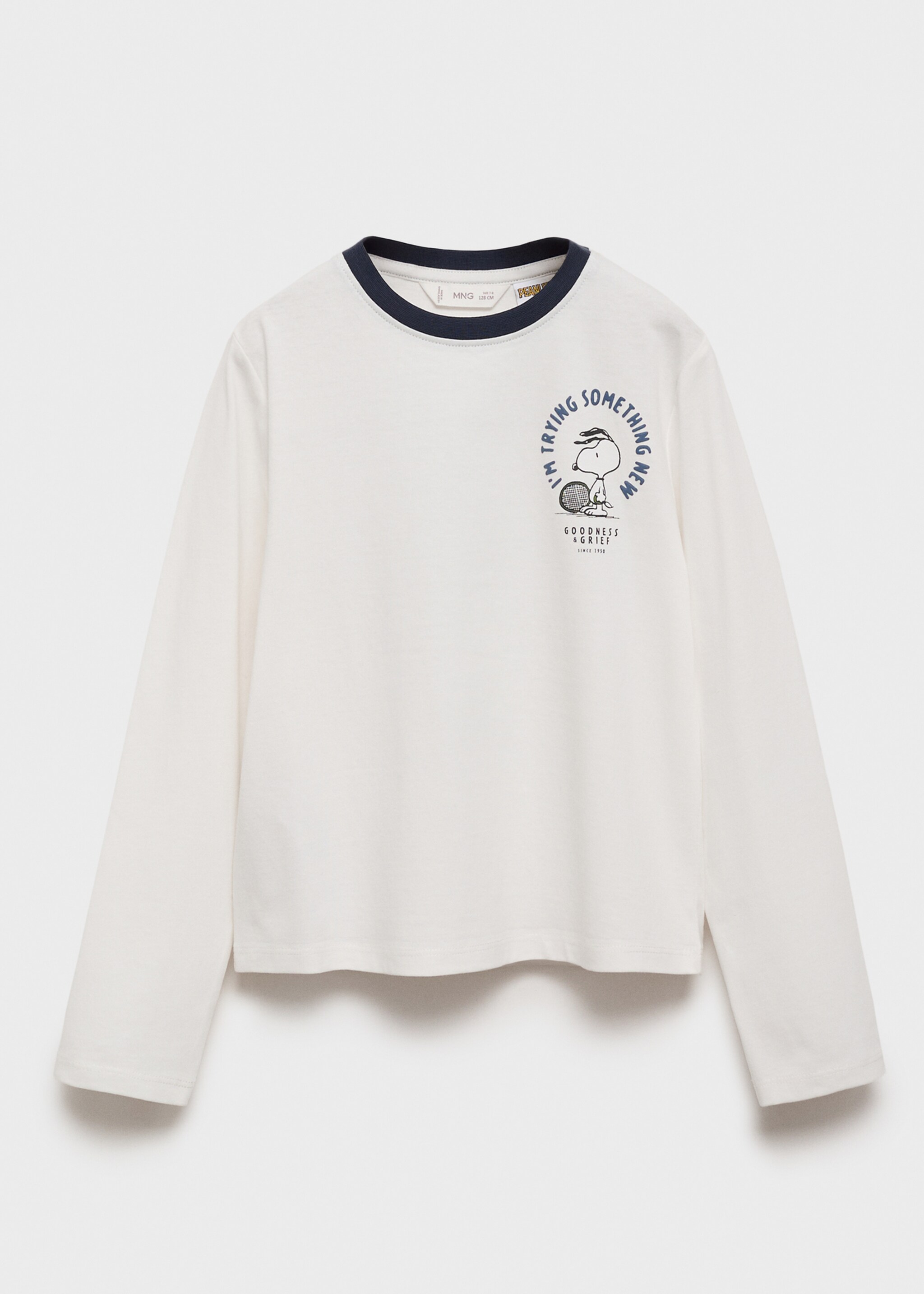 Snoopy printed t-shirt - Article without model, Off White. Ref: 17005161-00.