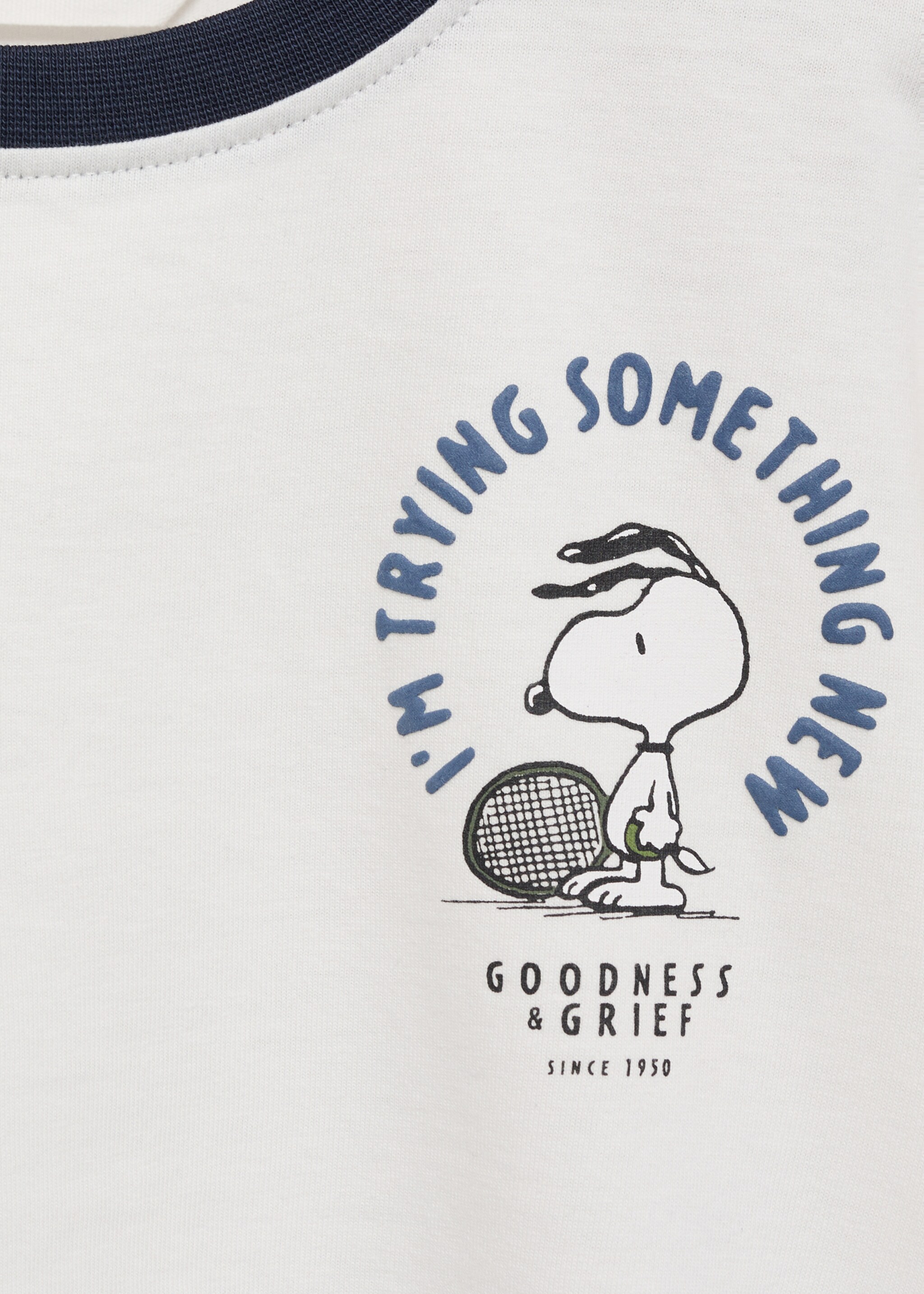 Snoopy printed t-shirt - Details of the article 8, Off White. Ref: 17005161-00.