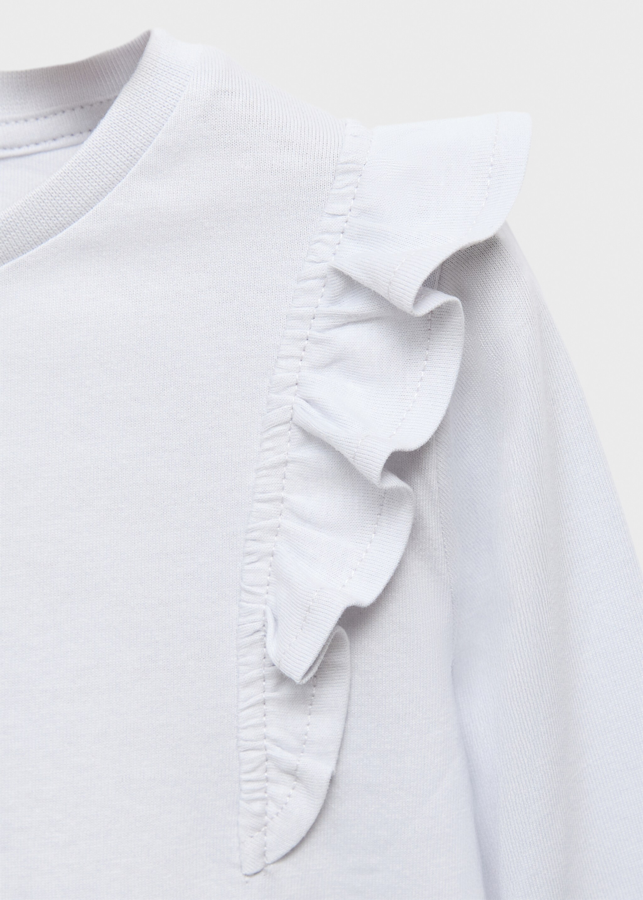 T-shirt en coton à volants - Détail de l'article 8, Bleu ciel. Ref: 17005164-00.