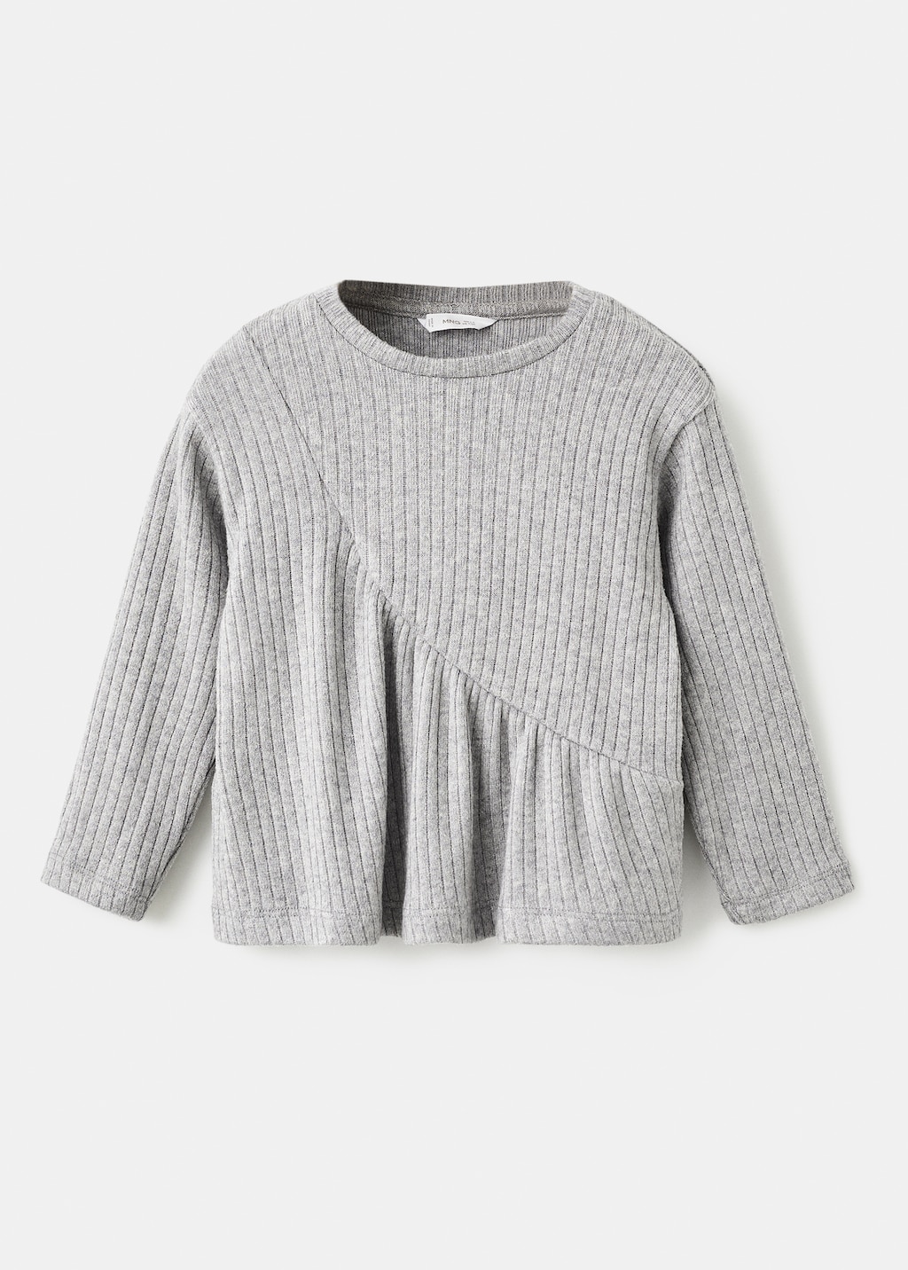 Ribbed top with ruffles