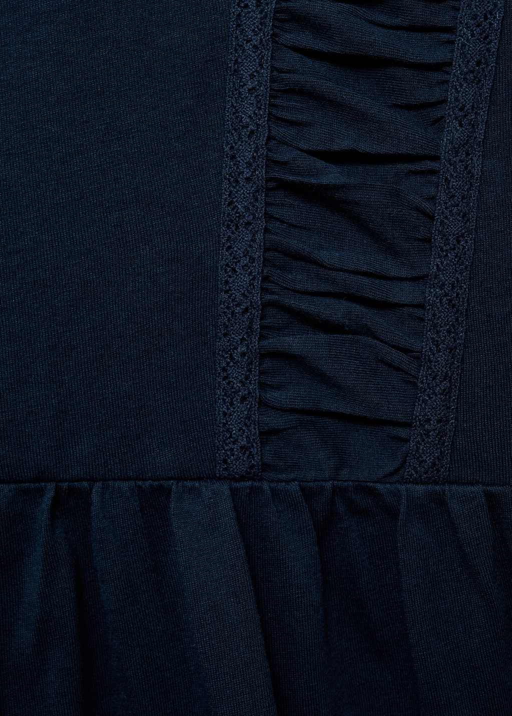 T-shirt with gathered details