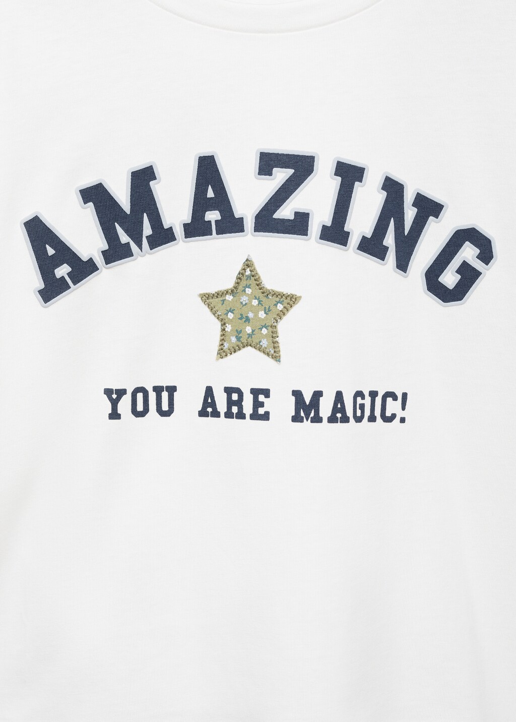 Embroidered printed T-shirt