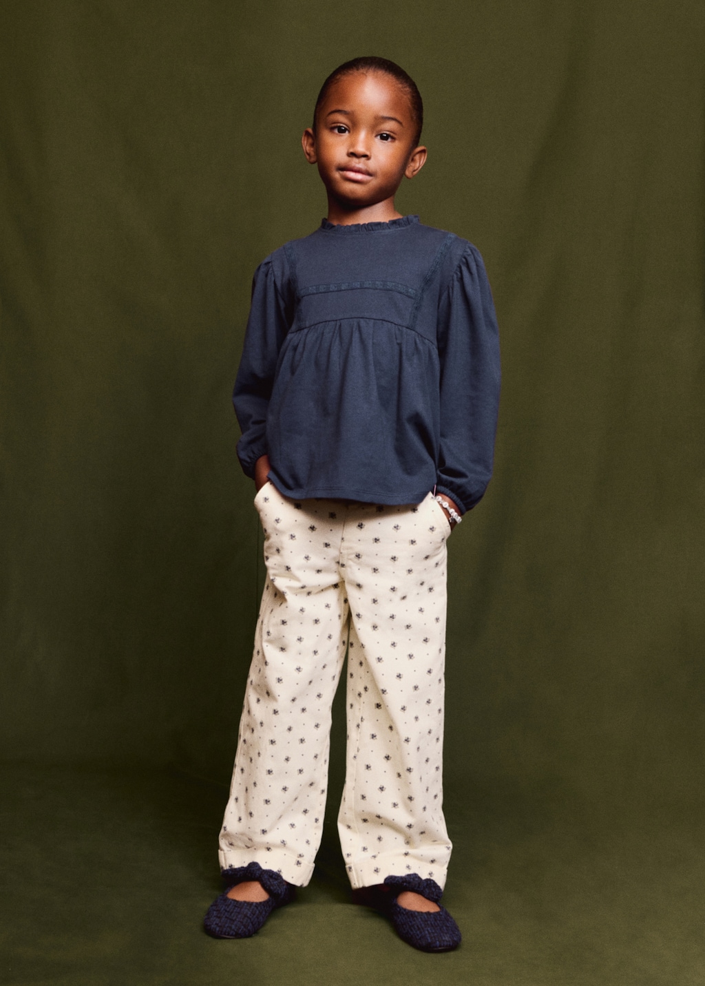 Embroidered cotton T-shirt