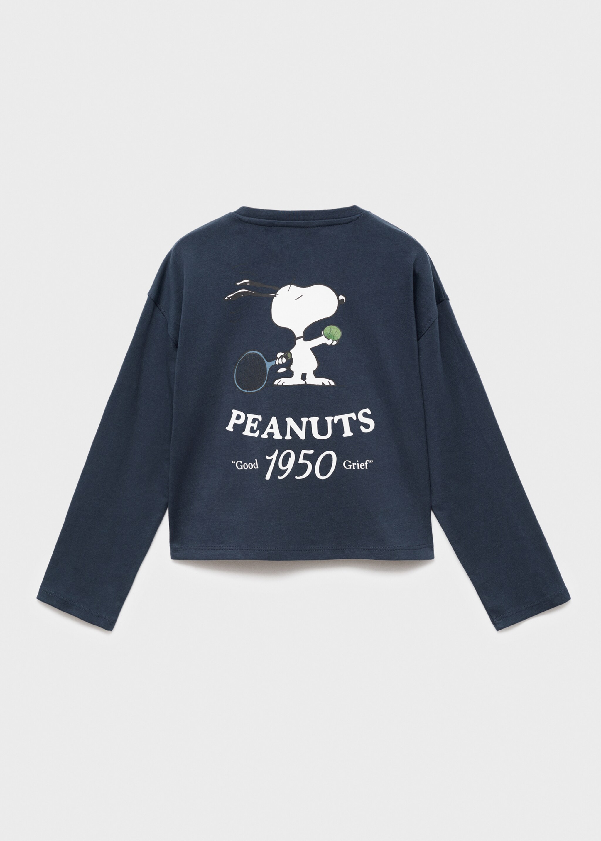 Snoopy printed t-shirt - Reverse of the article, Navy. Ref: 17005172-00.