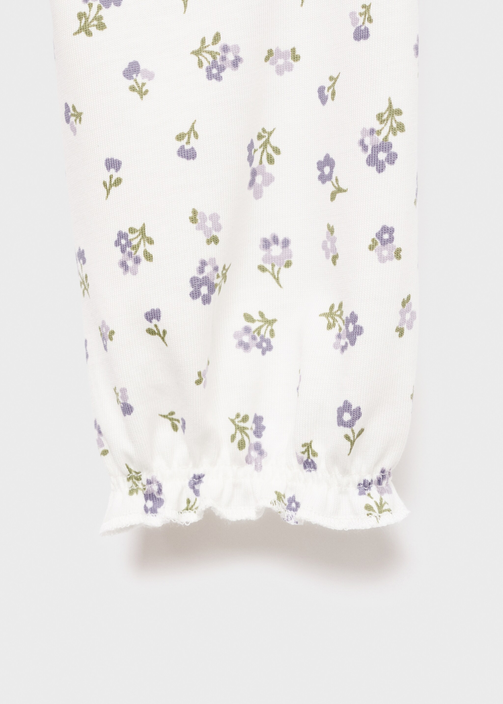 Camiseta flores algodón - Detalle del artículo 0, Blanco roto. Ref: 17005173-00.