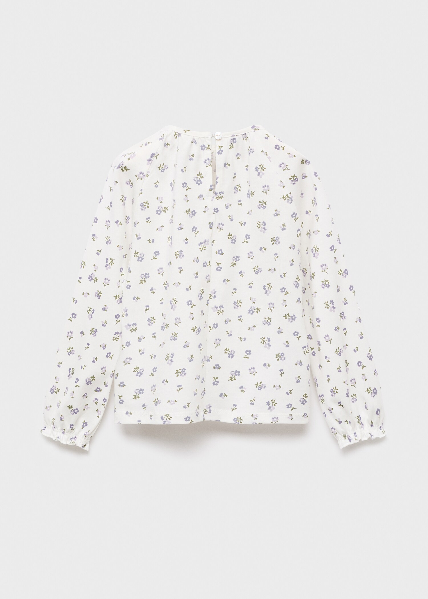 Camiseta flores algodón - Reverso del artículo