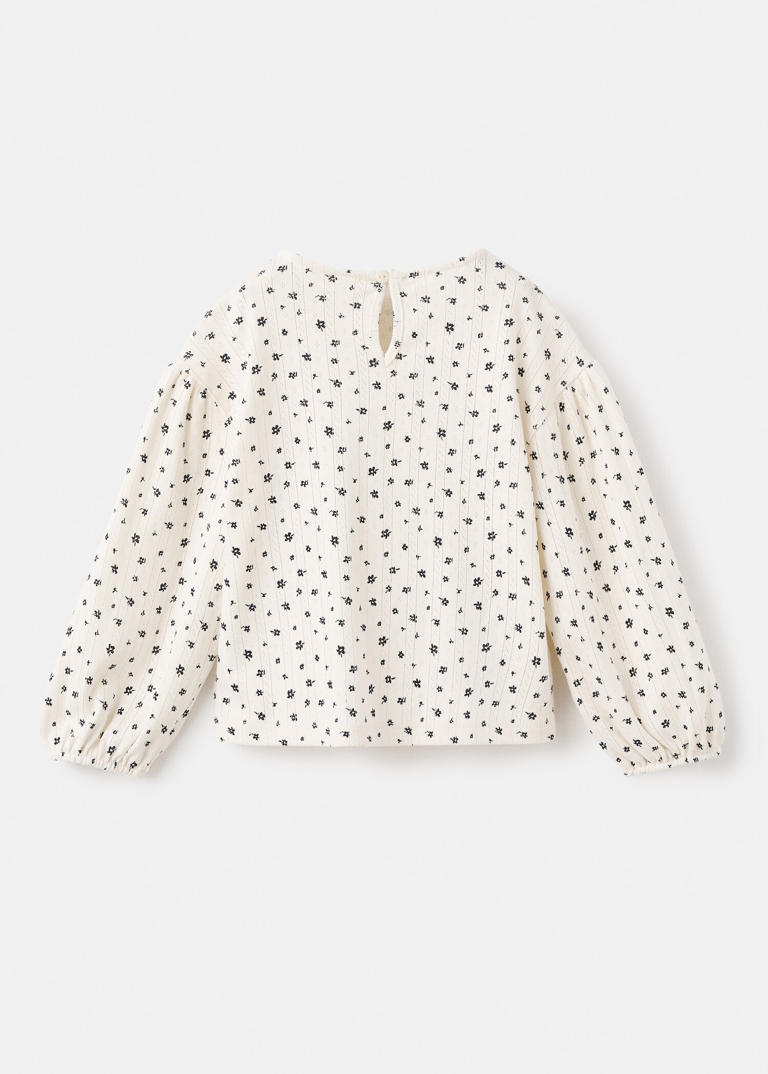 Floral ribbed T-shirt - Reverse of the article