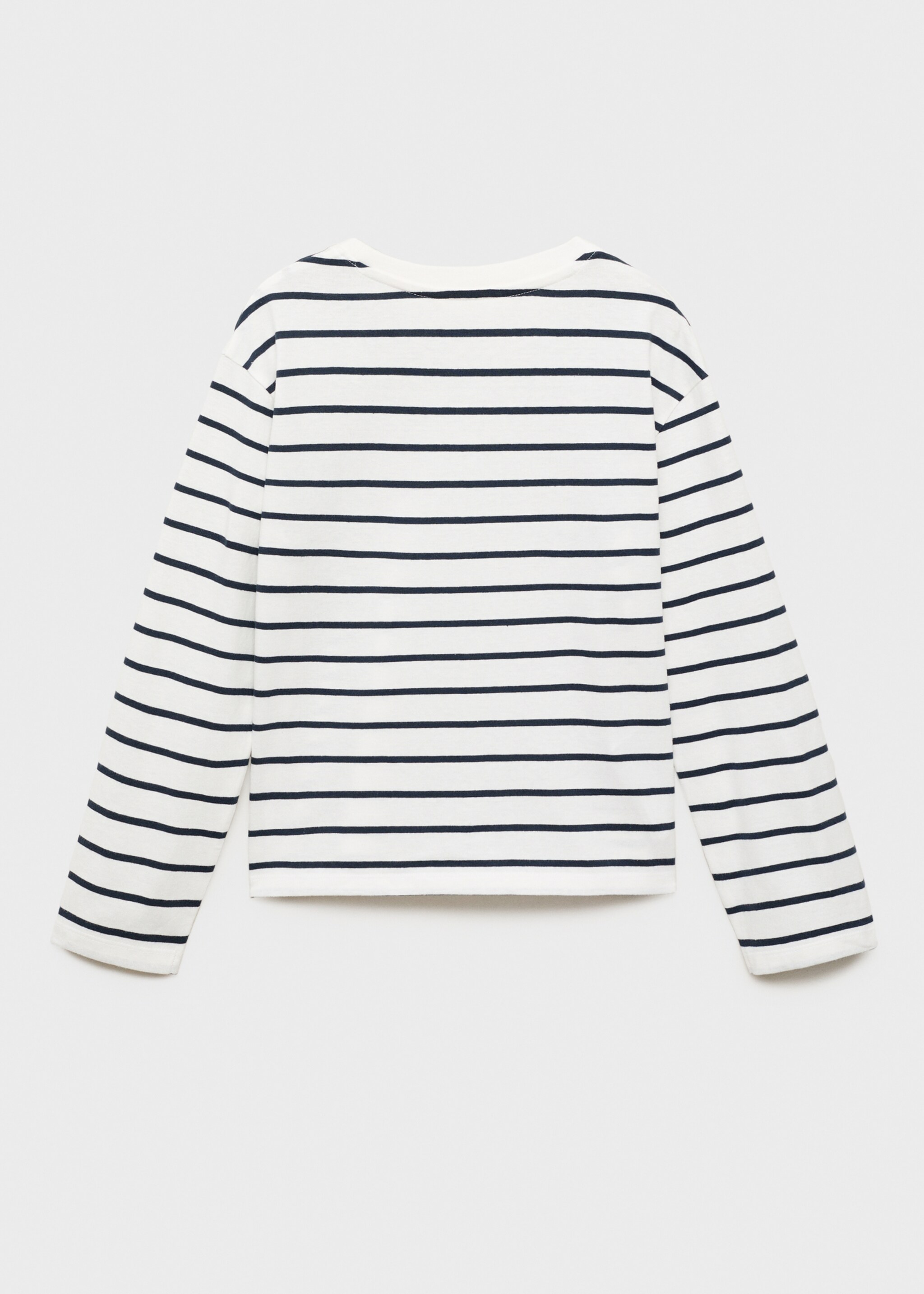 Striped cotton T-shirt - Reverse of the article, Navy. Ref: 17005177-00.