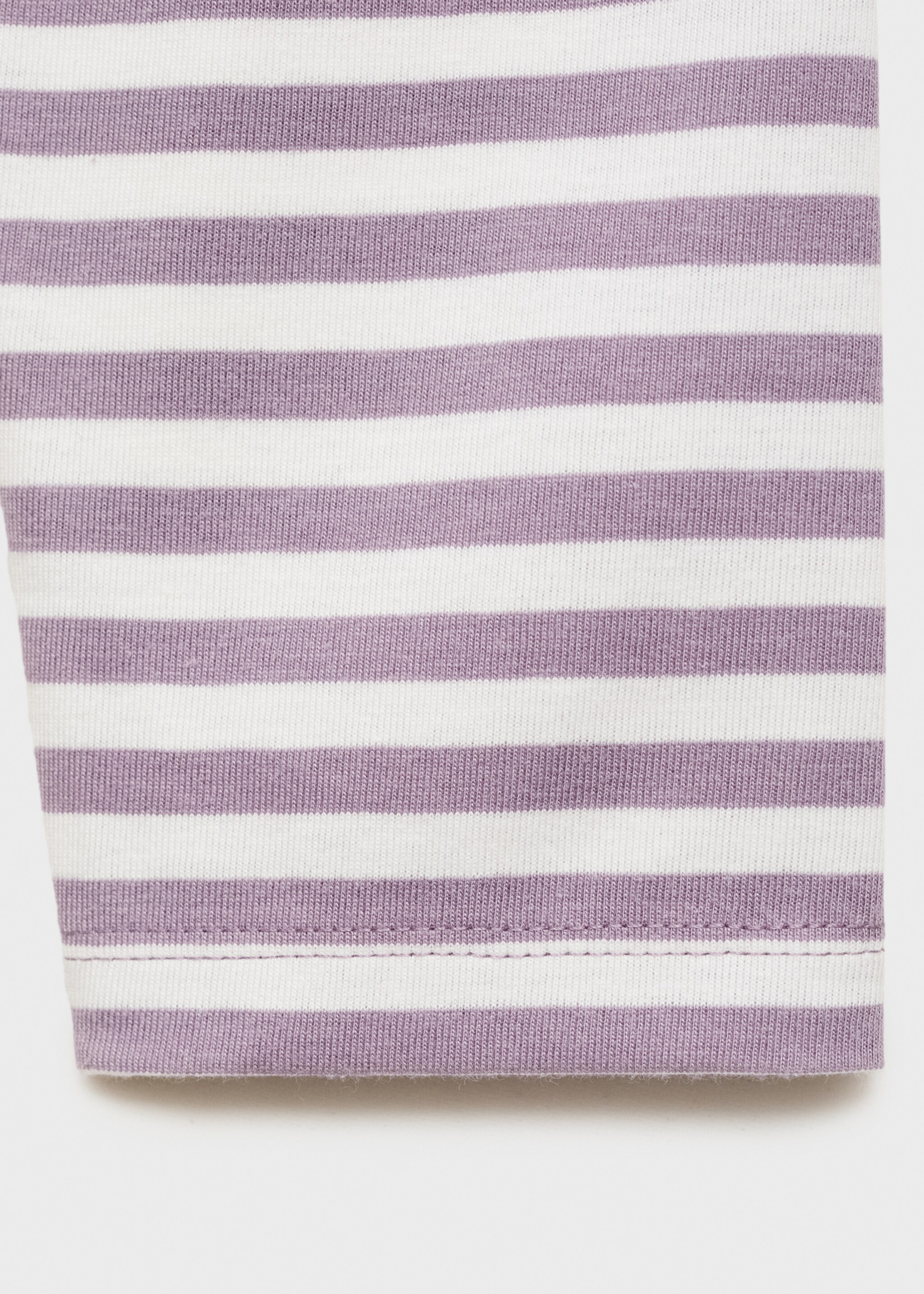 Striped cotton T-shirt - Details of the article 0, Light/Pastel Purple. Ref: 17005177-00.