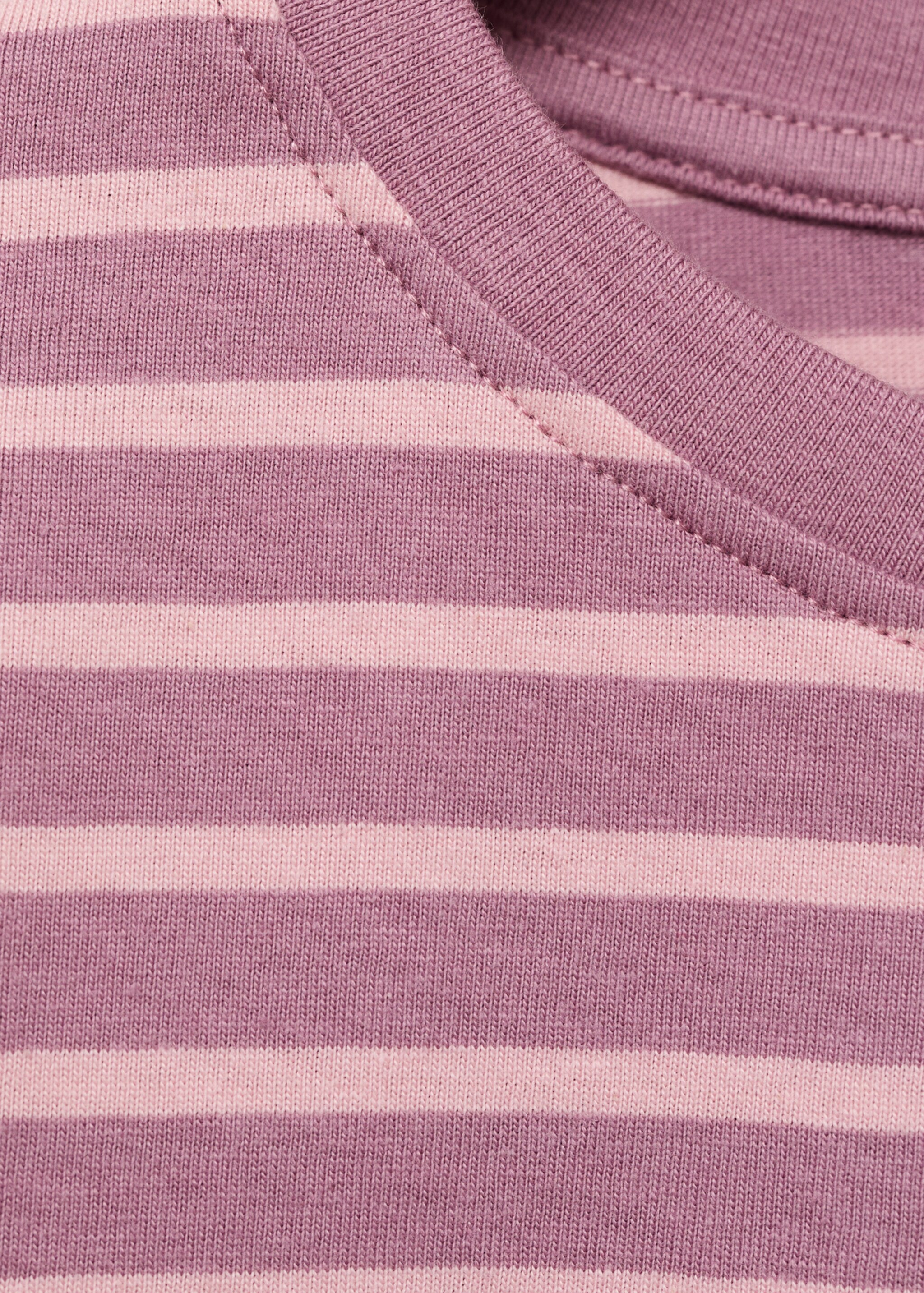 Gestreiftes Baumwoll-Shirt - Detail des Artikels 0, Rosa. Ref: 17005177-00.