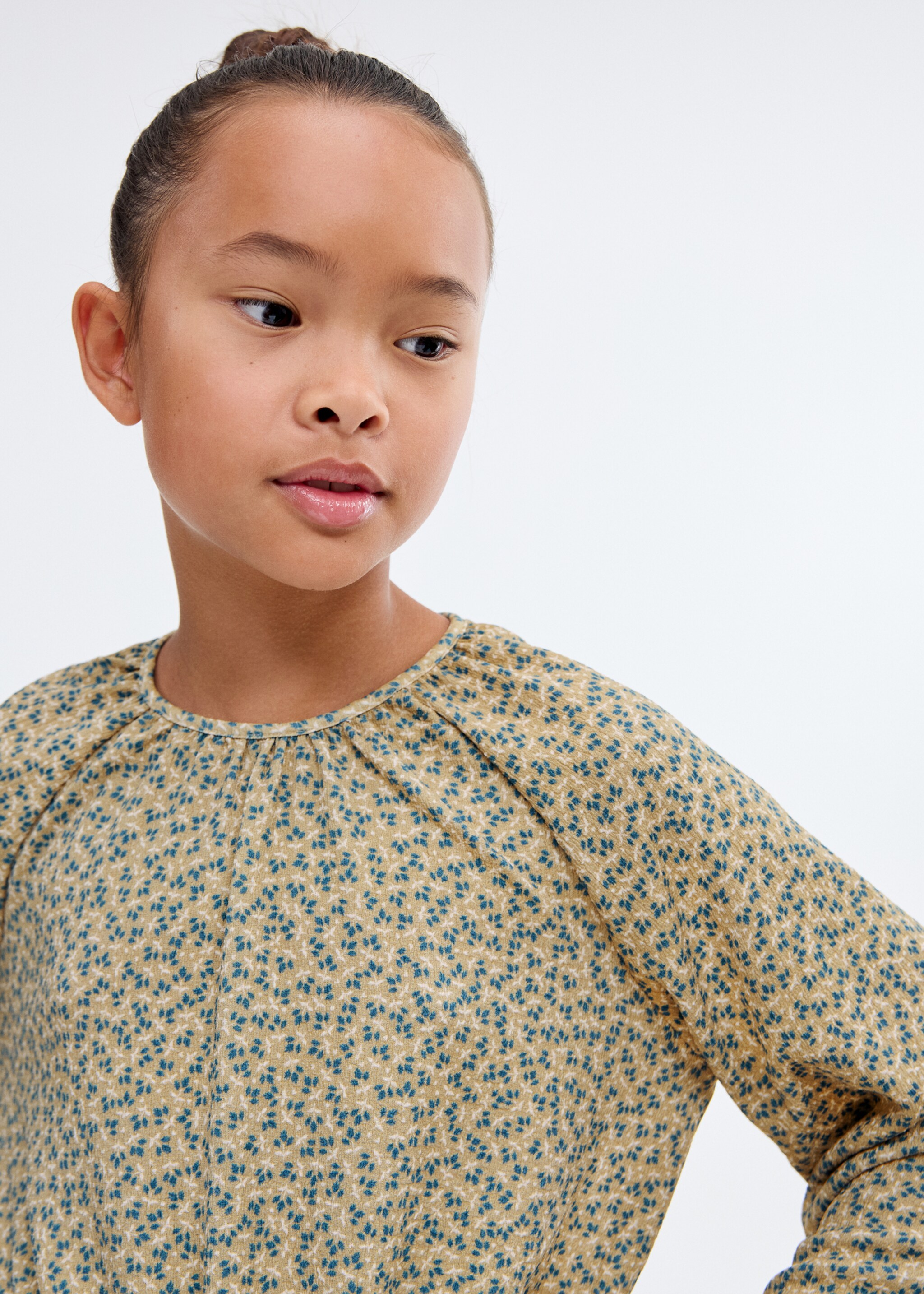 Floral print blouse - Details of the article 1, Green. Ref: 17005178-00.