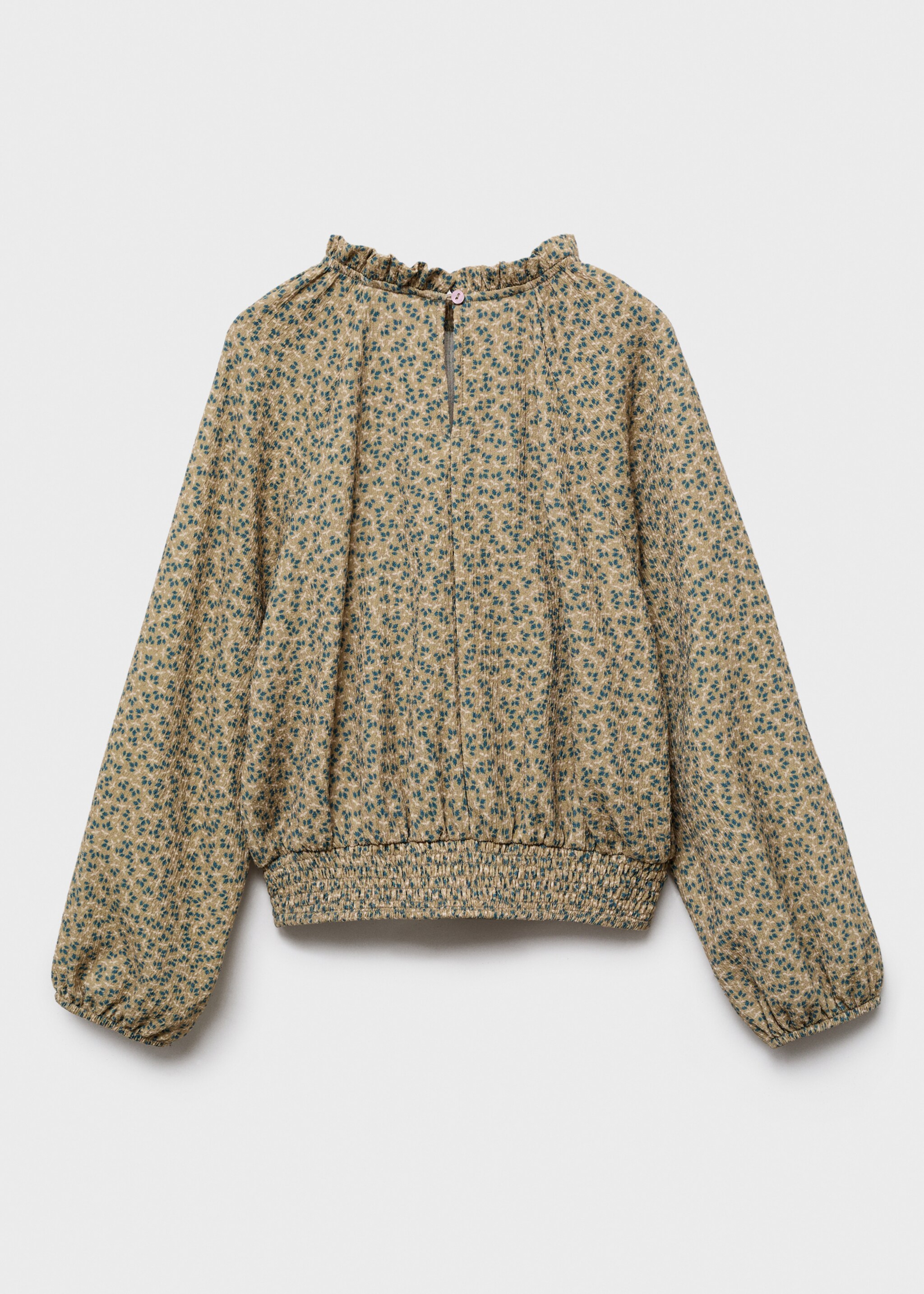 Blouse en imprimé floral - Verso de l’article, Vert. Ref: 17005178-00.