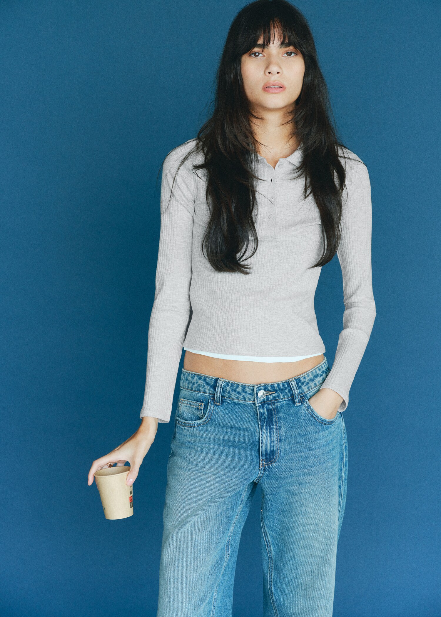 Ribbed polo t-shirt - Details of the article 5