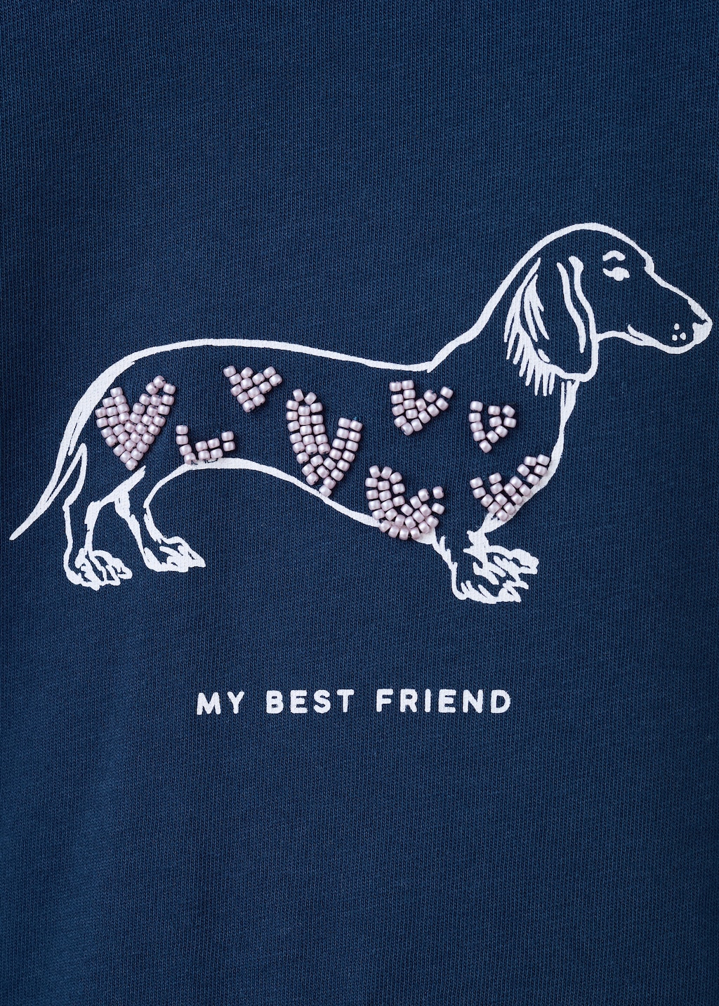 Beaded embroidery T-shirt