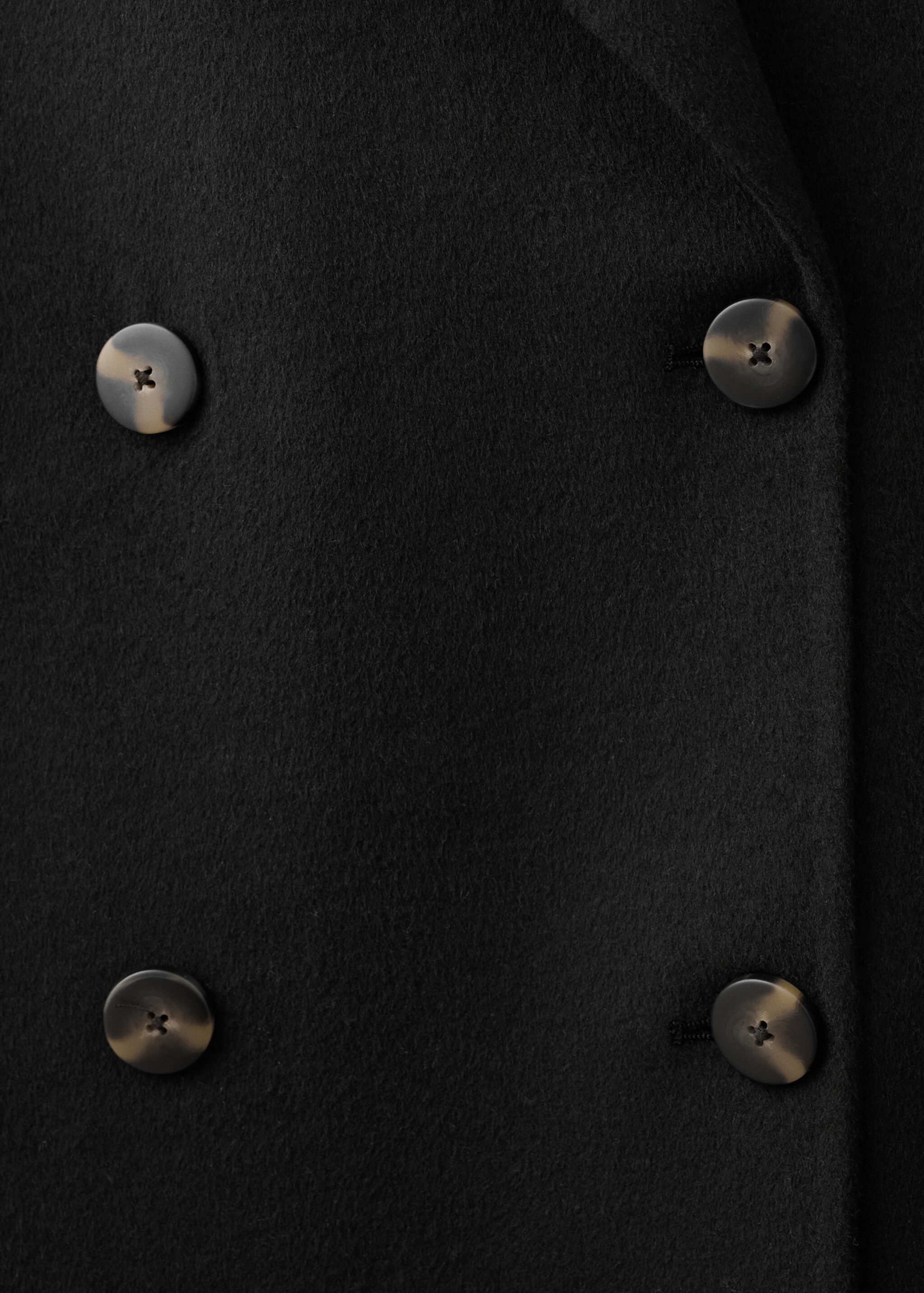 Handmade oversized wool coat - Details of the article 0, Black. Ref: 17005793-00.