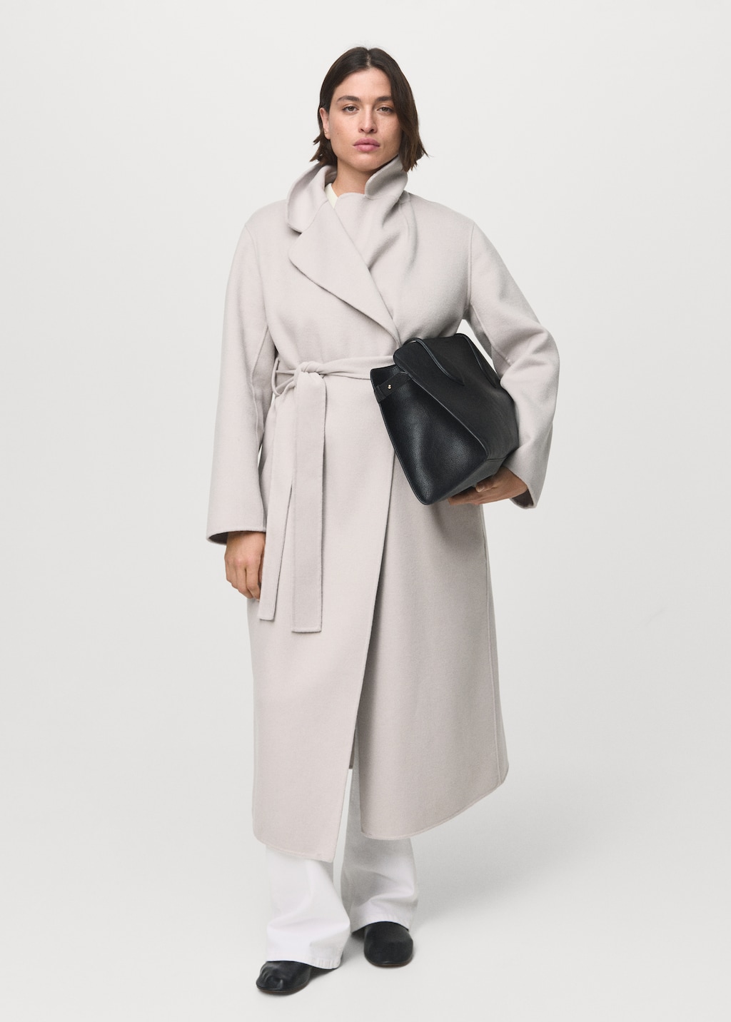 Mango Handmade wool coat with belt