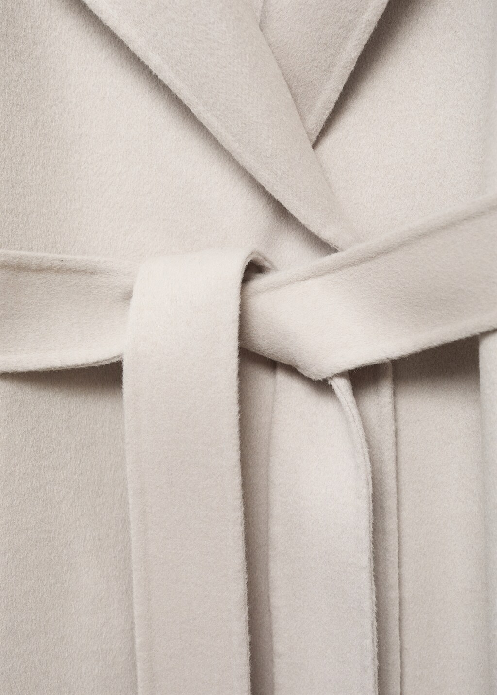 Mango Handmade wool coat with belt