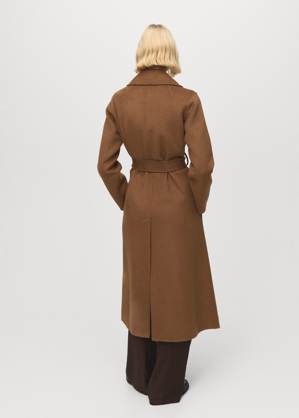 Mango Handmade wool coat with belt