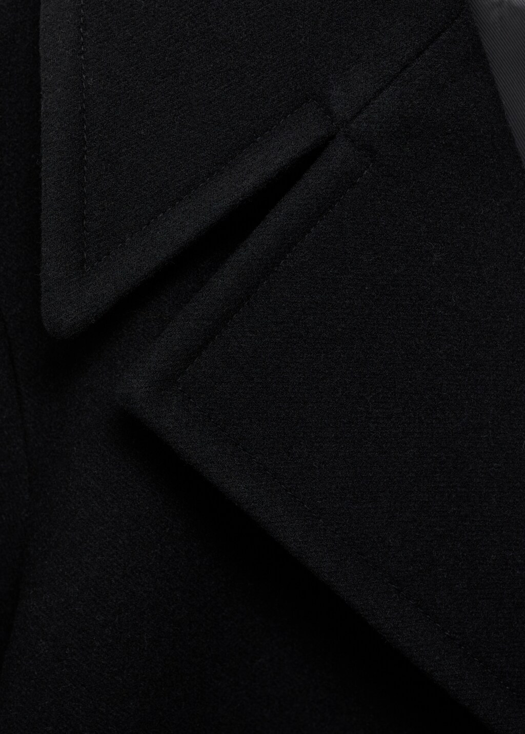 Mango Double-breasted wool-blend coat