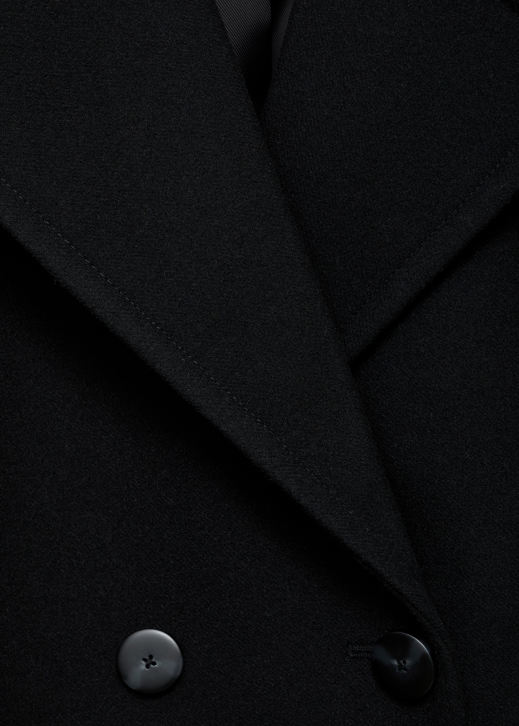 Double-breasted wool-blend coat