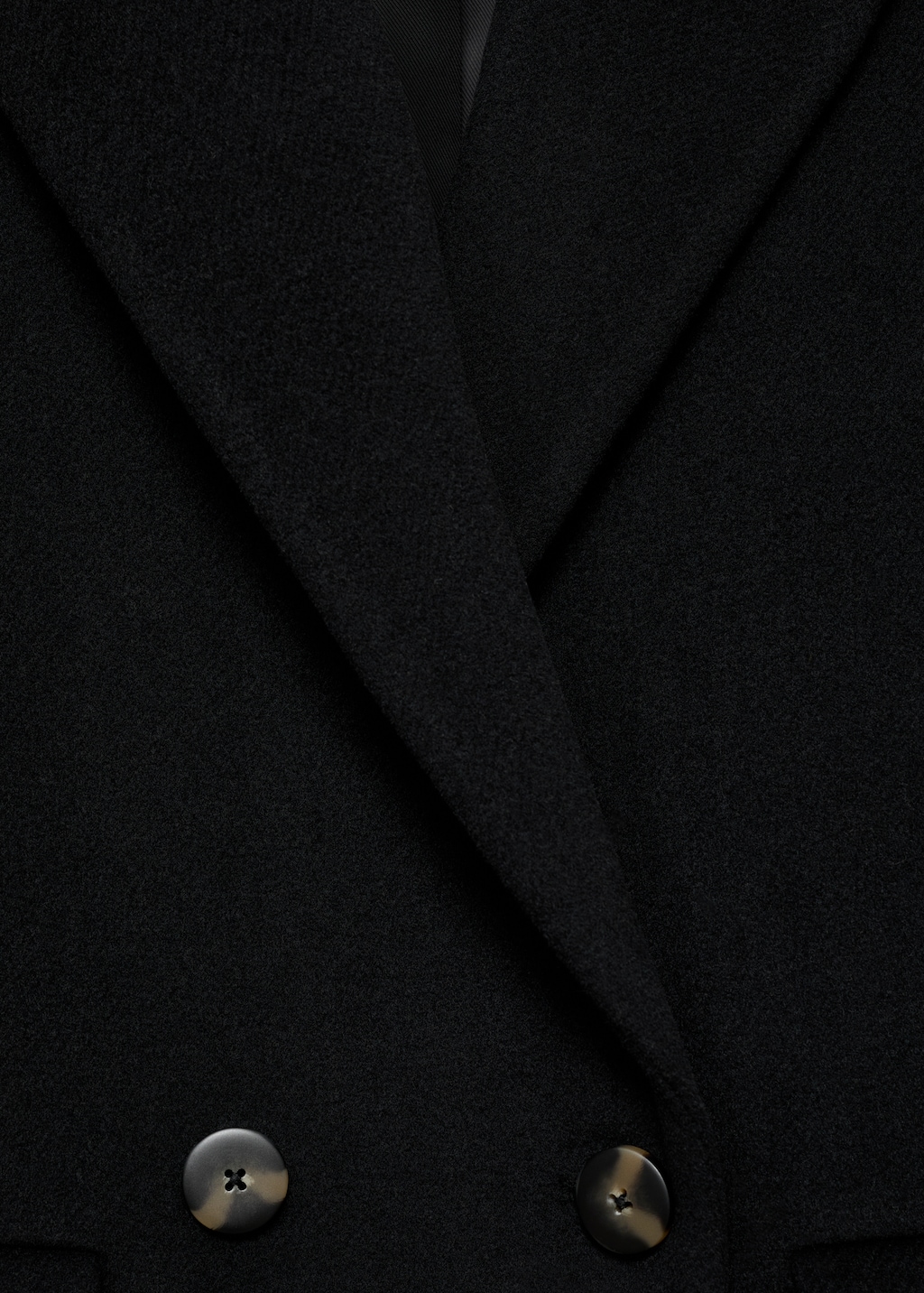 Double-breasted wool coat