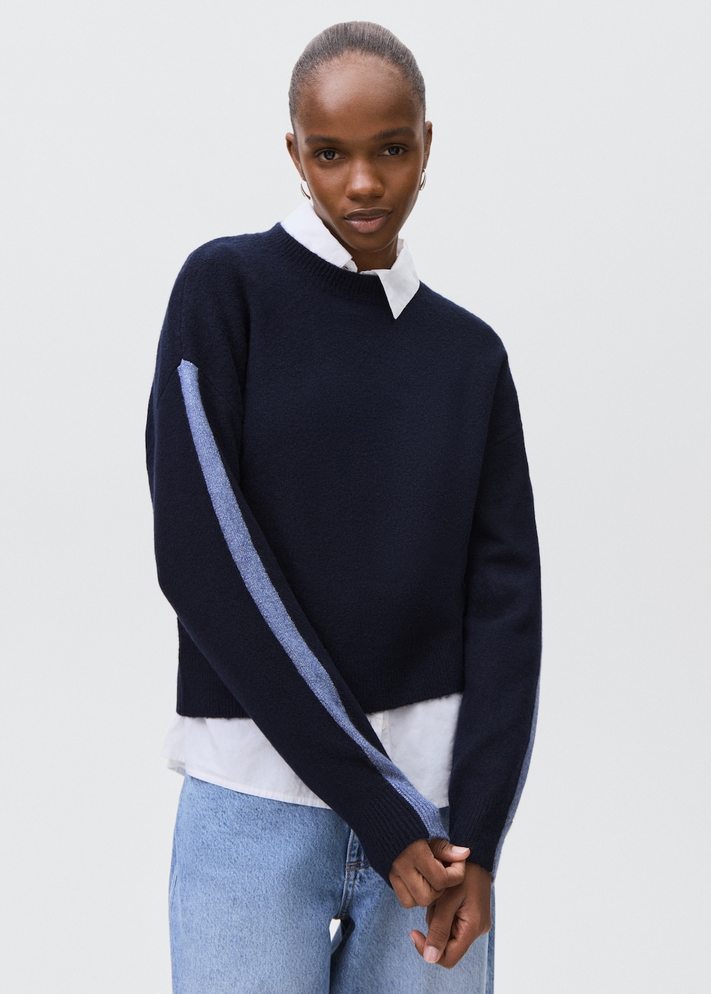 Knit embroidered sweater