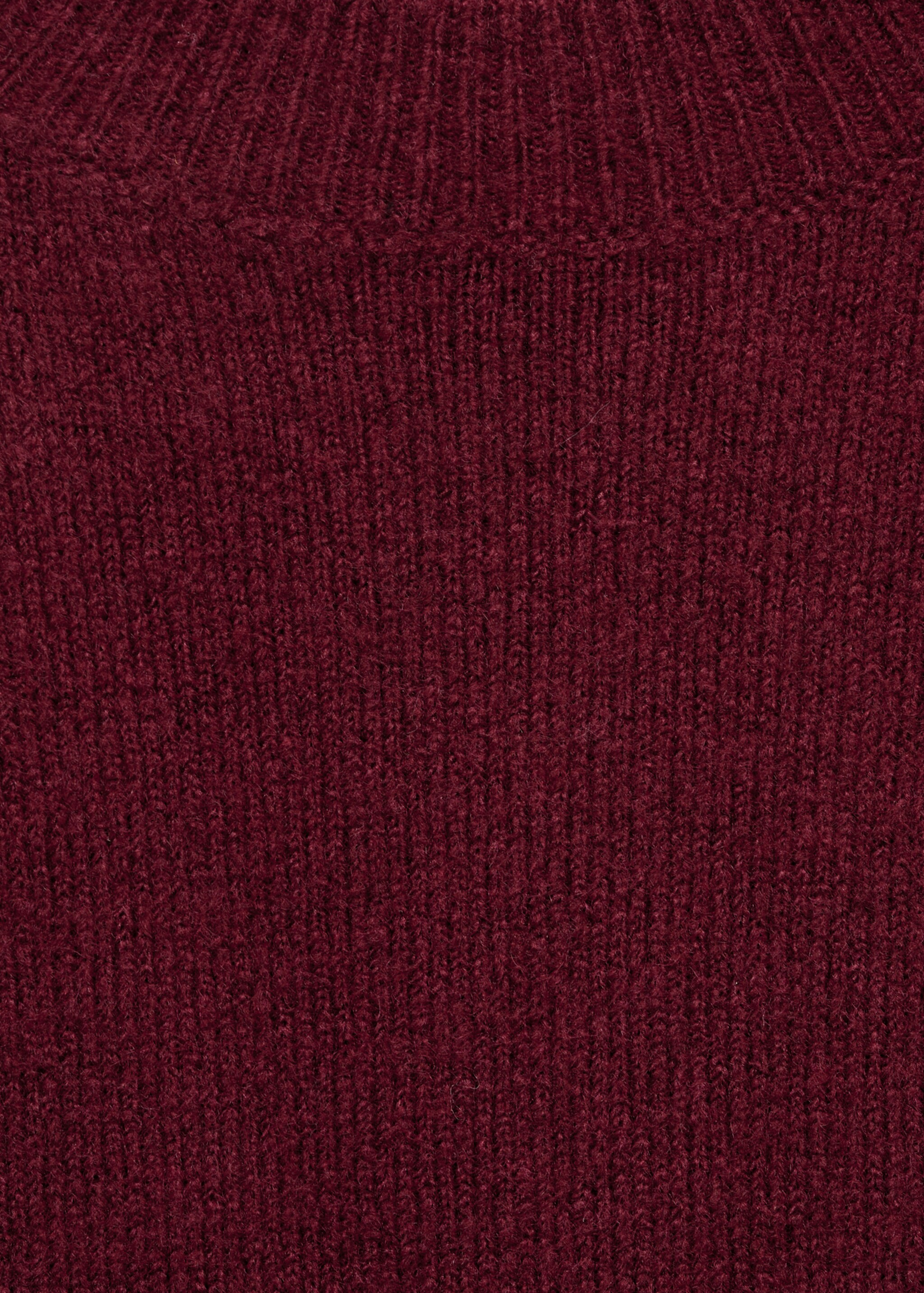 Star knitted sweater - Details of the article 8, Burgundy. Ref: 17005801-00.