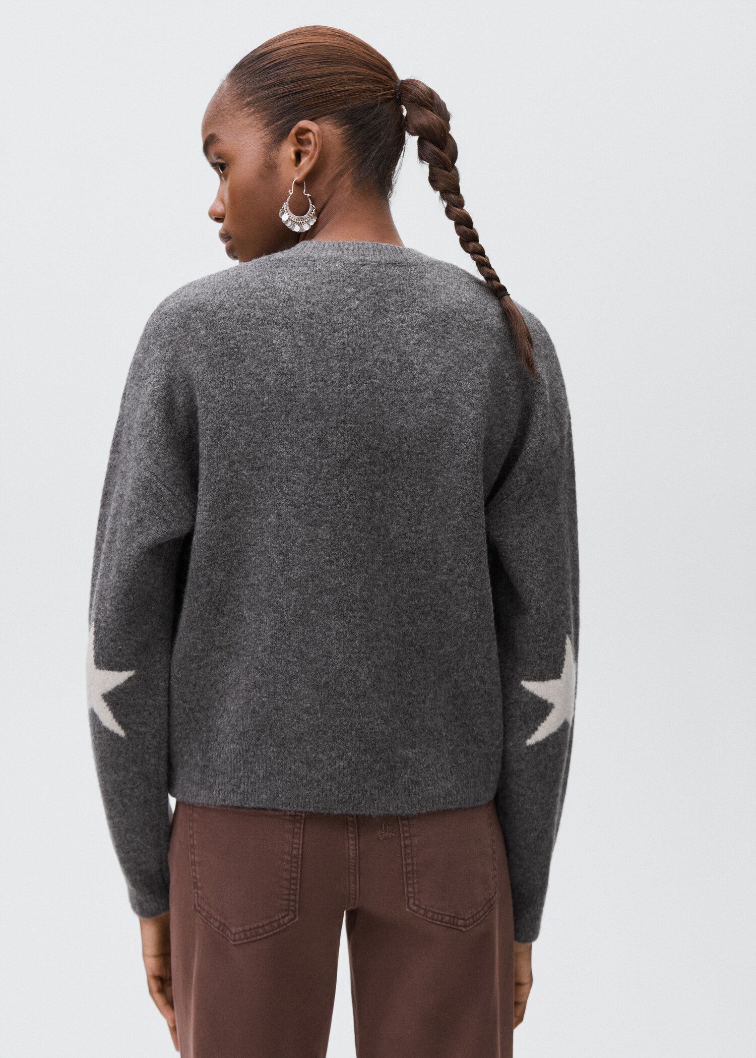 Star knitted sweater - Reverse of the article