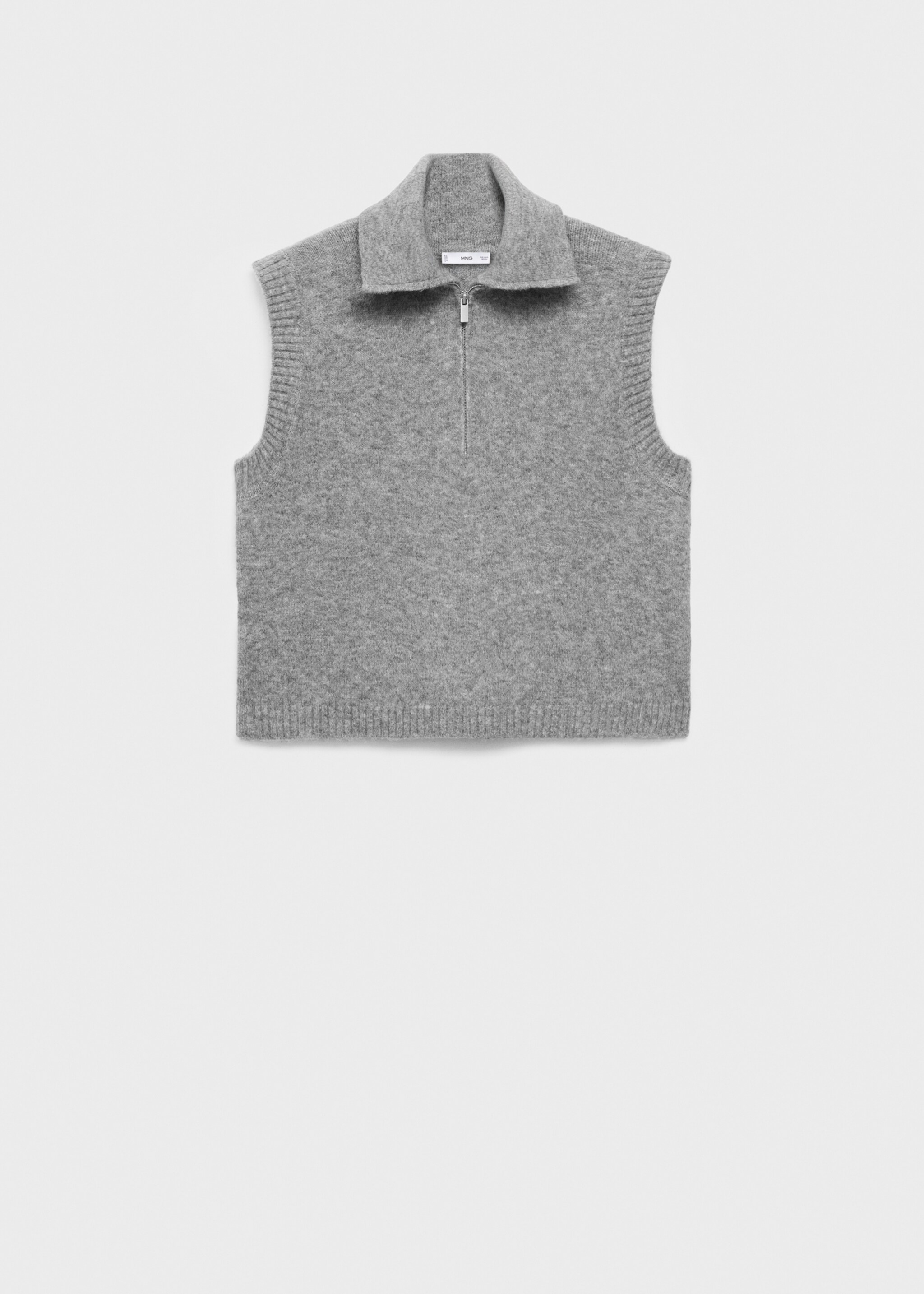 Chaleco punto cuello perkins - Artículo sin modelo, Gris medio vigoré. Ref: 17005802-00.