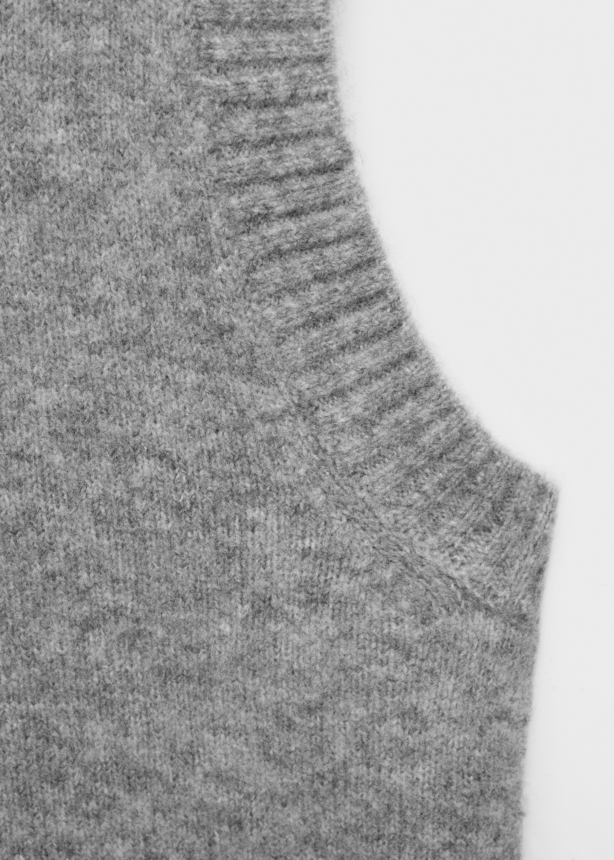 Chaleco punto cuello perkins - Detalle del artículo 0, Gris medio vigoré. Ref: 17005802-00.