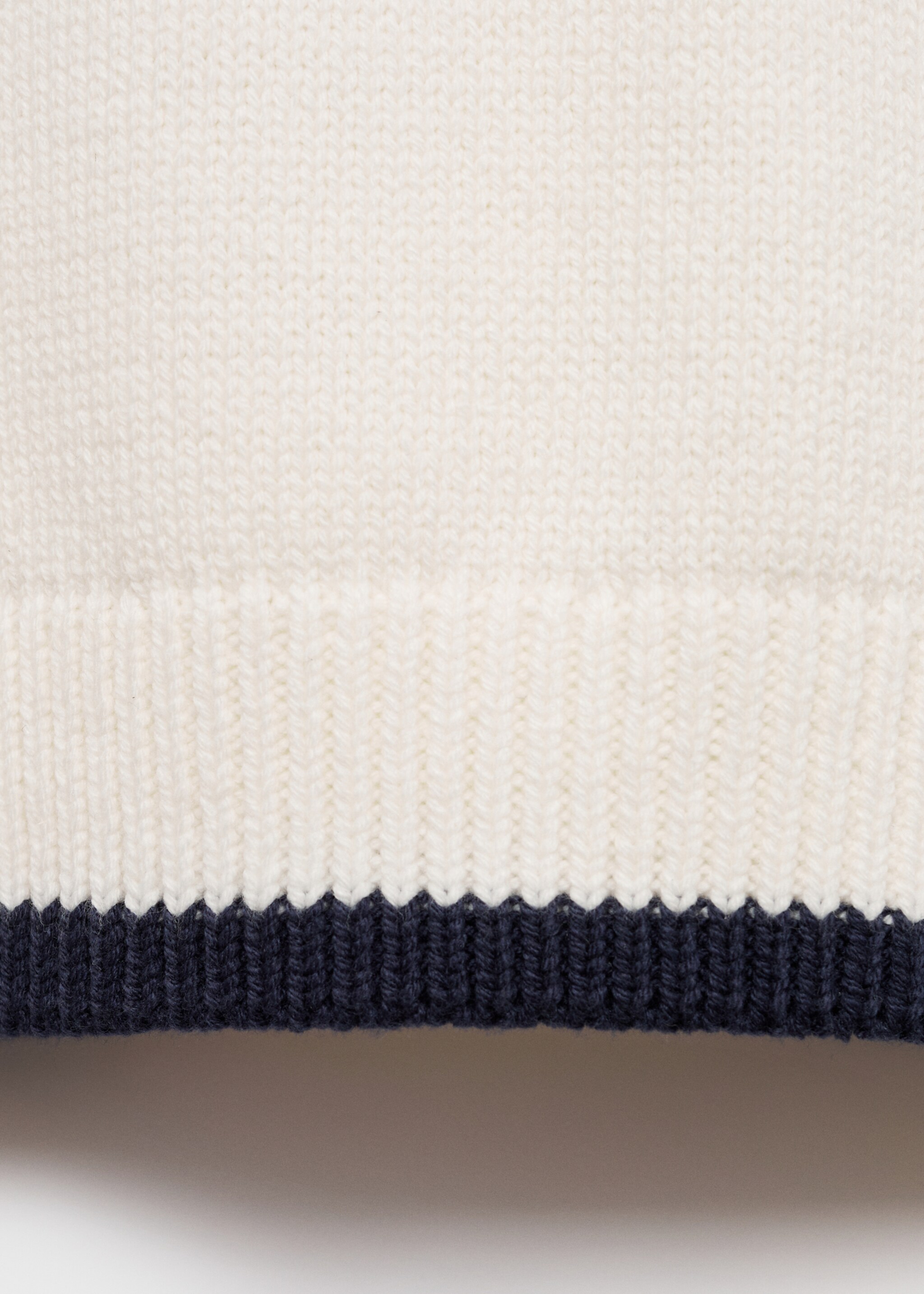 Knit embroidered sweater - Details of the article 0, White. Ref: 17005805-00.