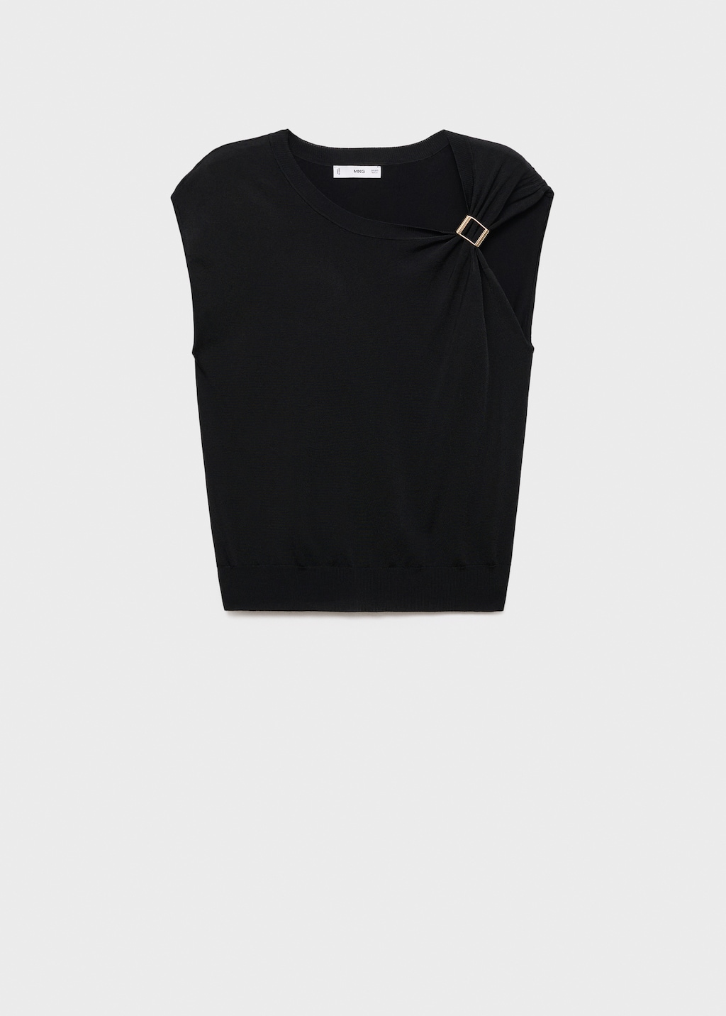 Mango Short-sleeved sweater with metallic detail