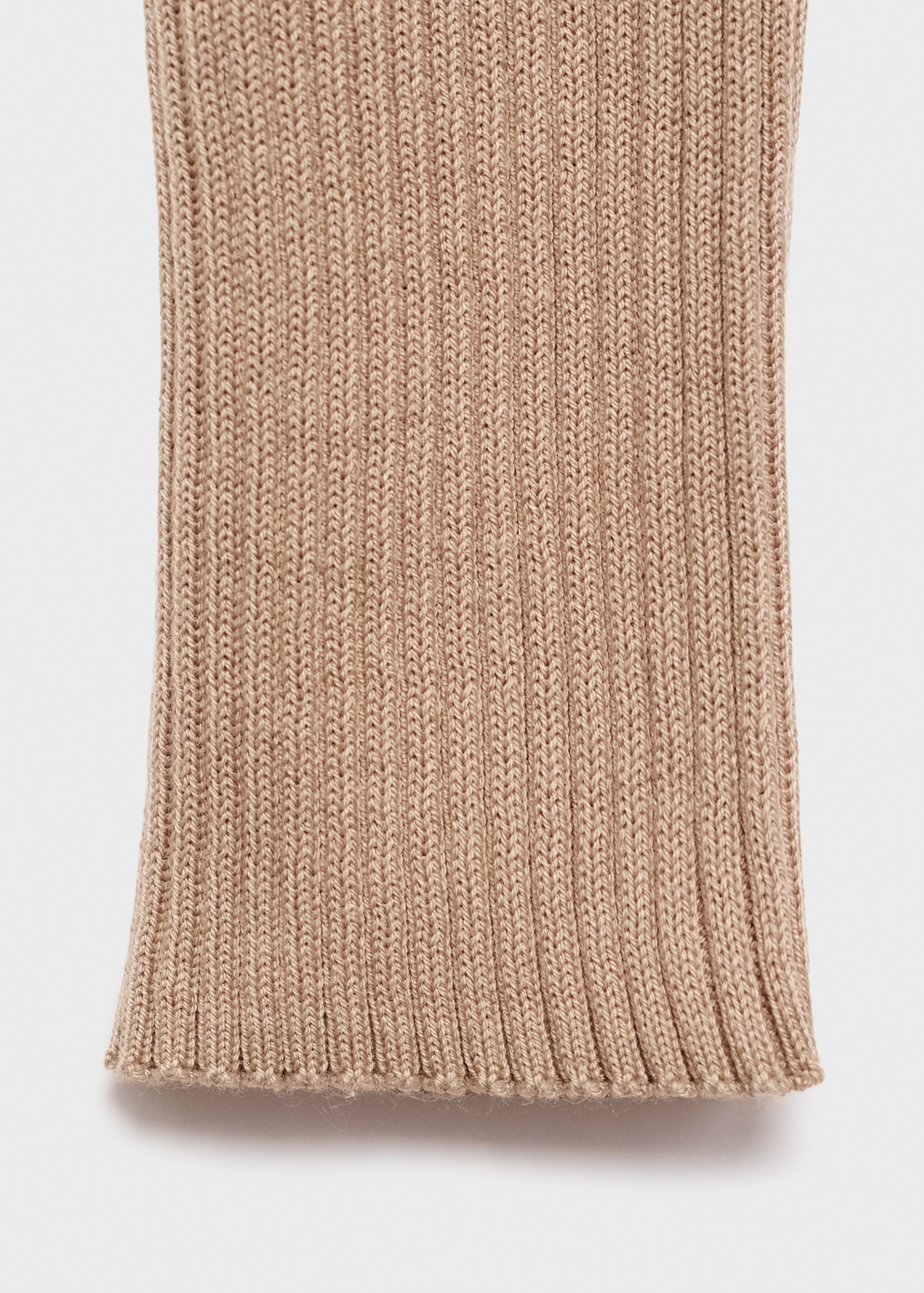V-neck ribbed knit sweater - Details of the article 0, Light/Pastel Grey. Ref: 17005810-00.