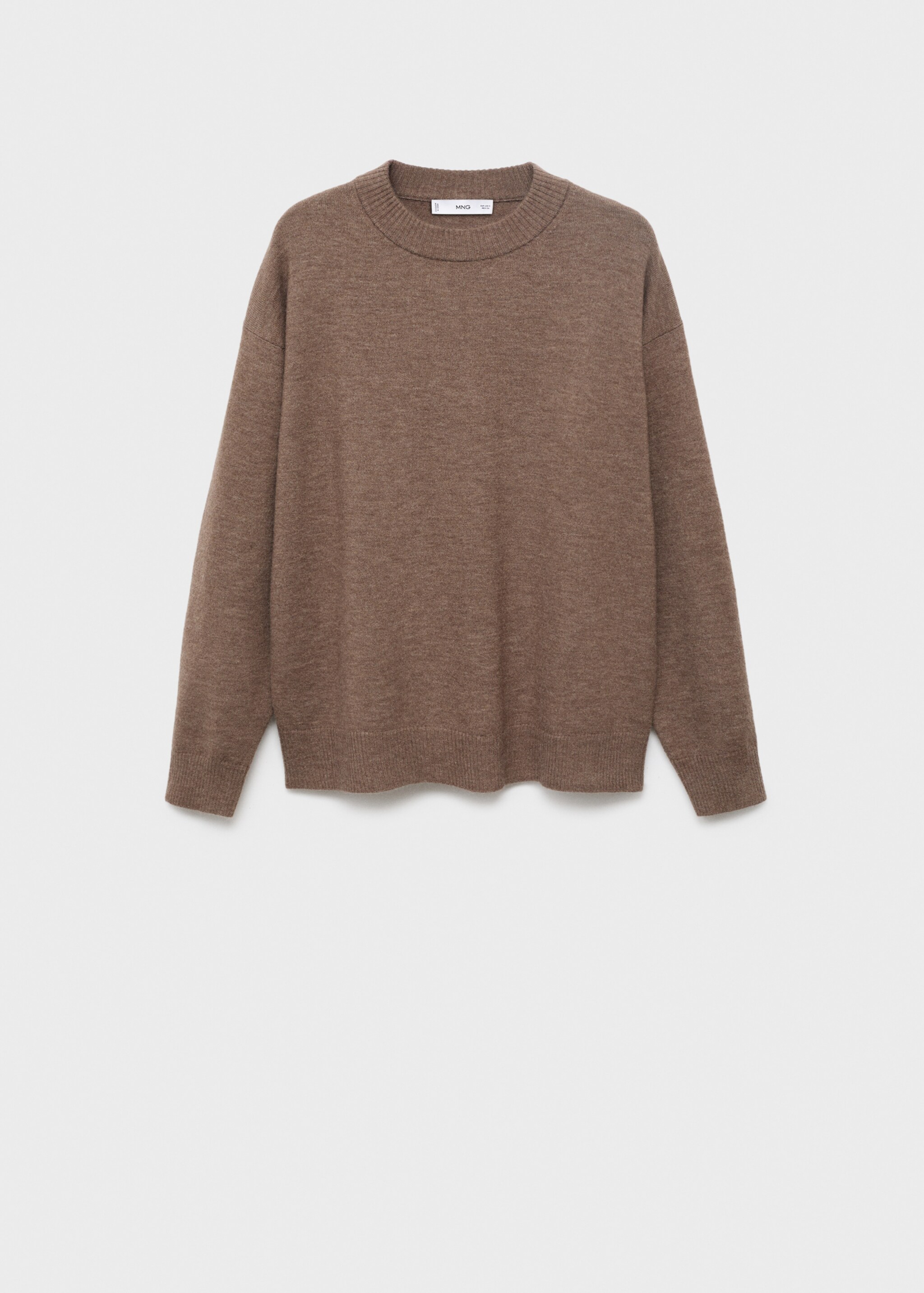 Oversized sweater with ribbed trim - Article without model, Medium Brown. Ref: 17005812-00.