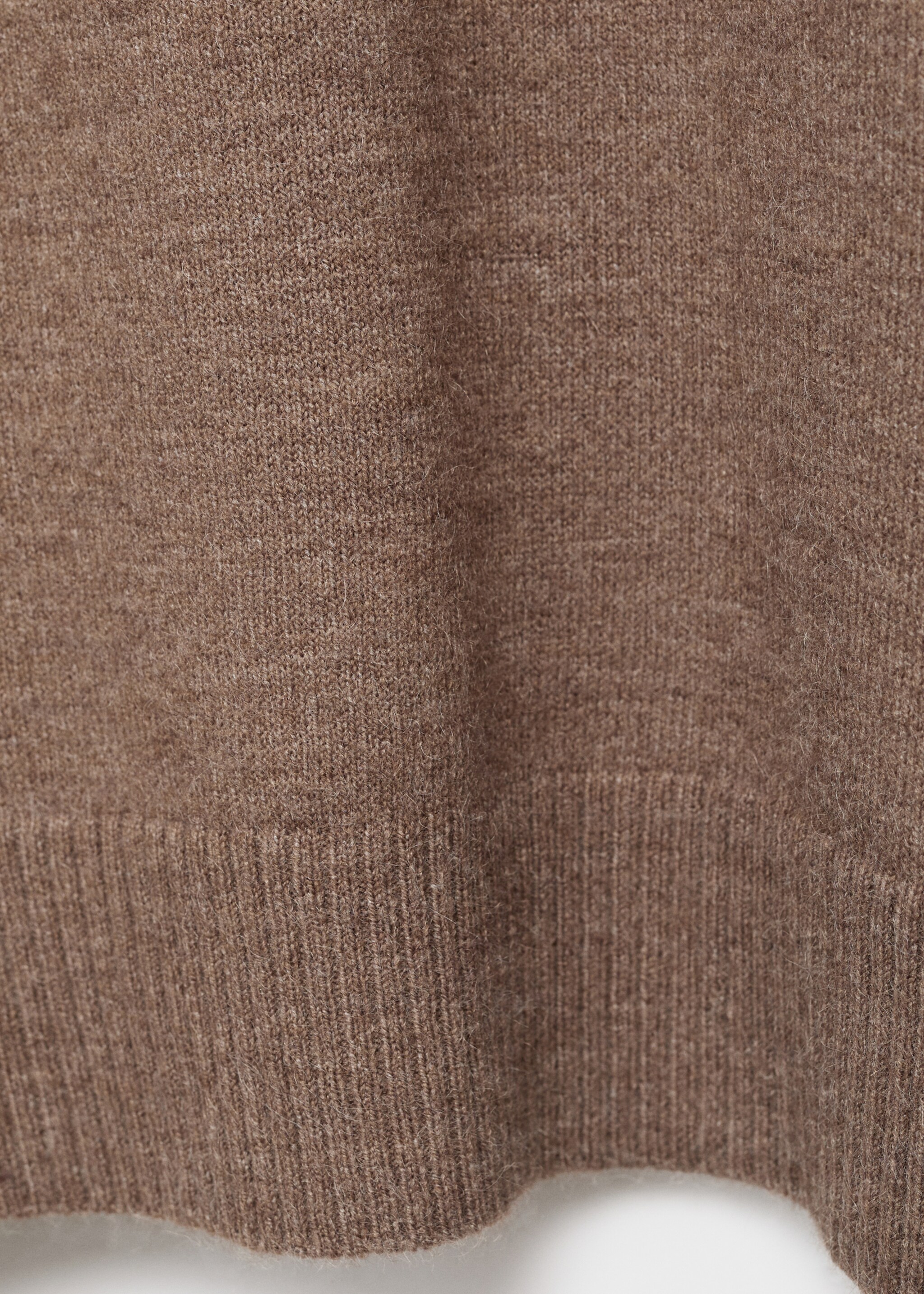 Oversized sweater with ribbed trim - Details of the article 0, Medium Brown. Ref: 17005812-00.