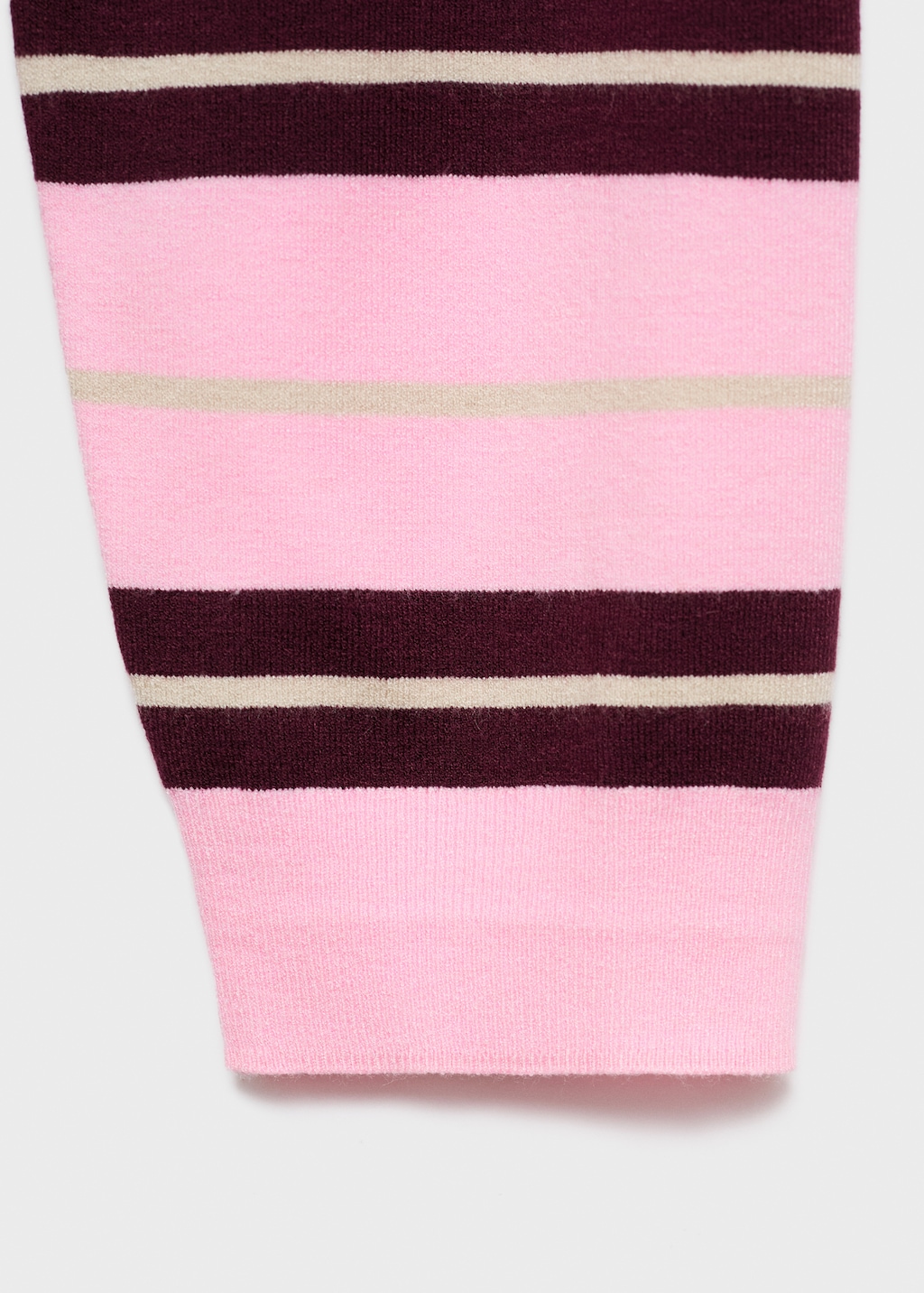 Striped polo-neck sweater