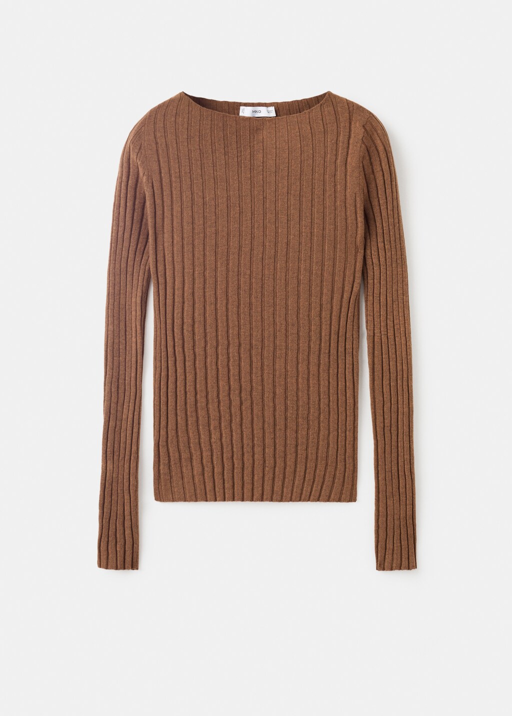 Mango Boat neck ribbed sweater