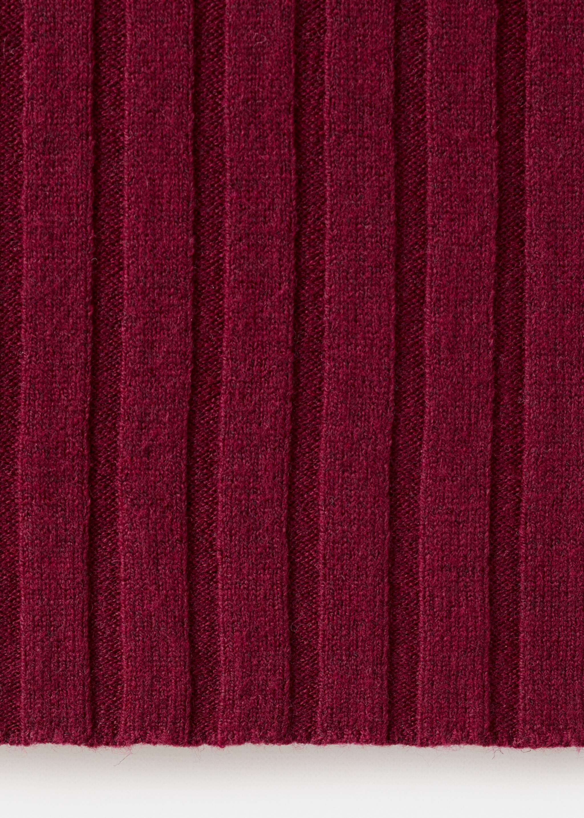 سترة مضلعة برقبة طويلة - تفاصيل المنتج 0, نبيذي. Ref: 17005815-00.