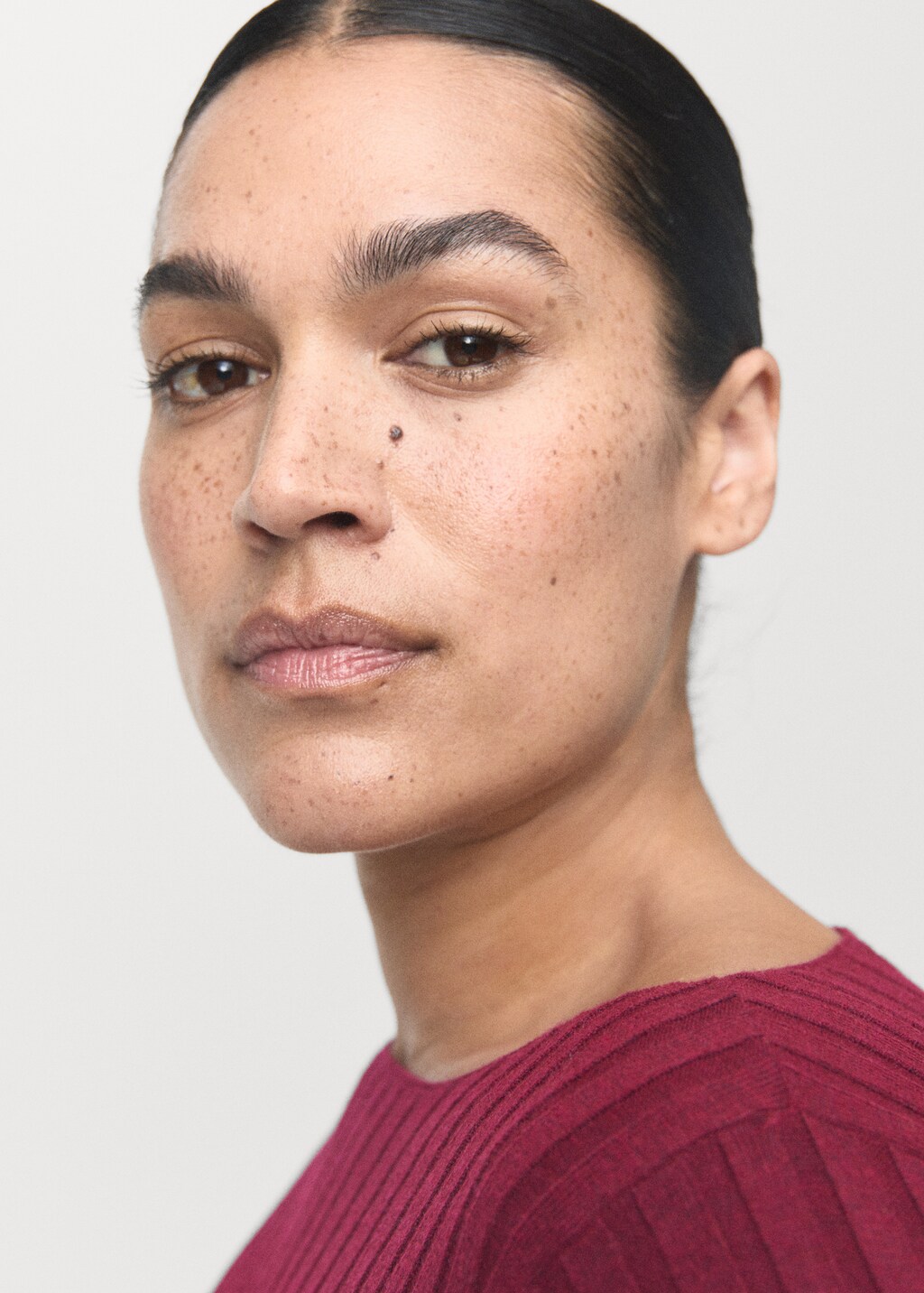 Mango Boat neck ribbed sweater