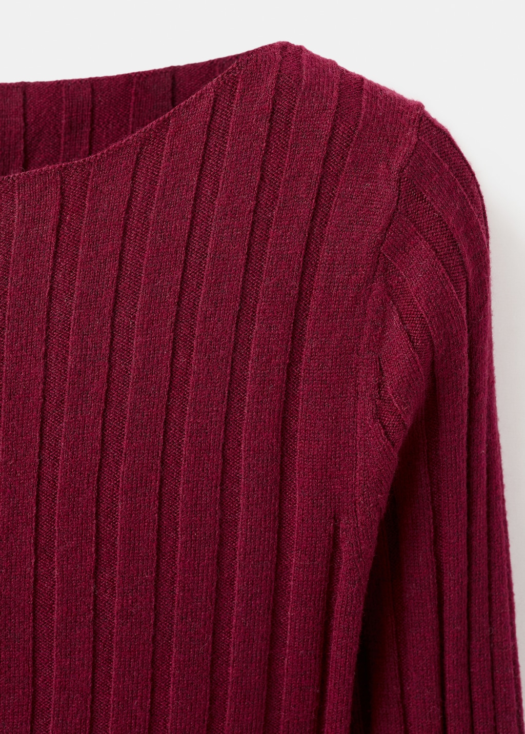 Mango Boat neck ribbed sweater