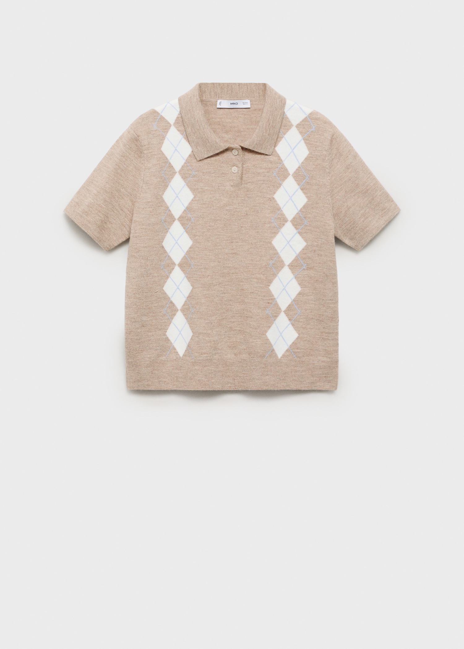 Argyle polo neck sweater MANGO Brunei